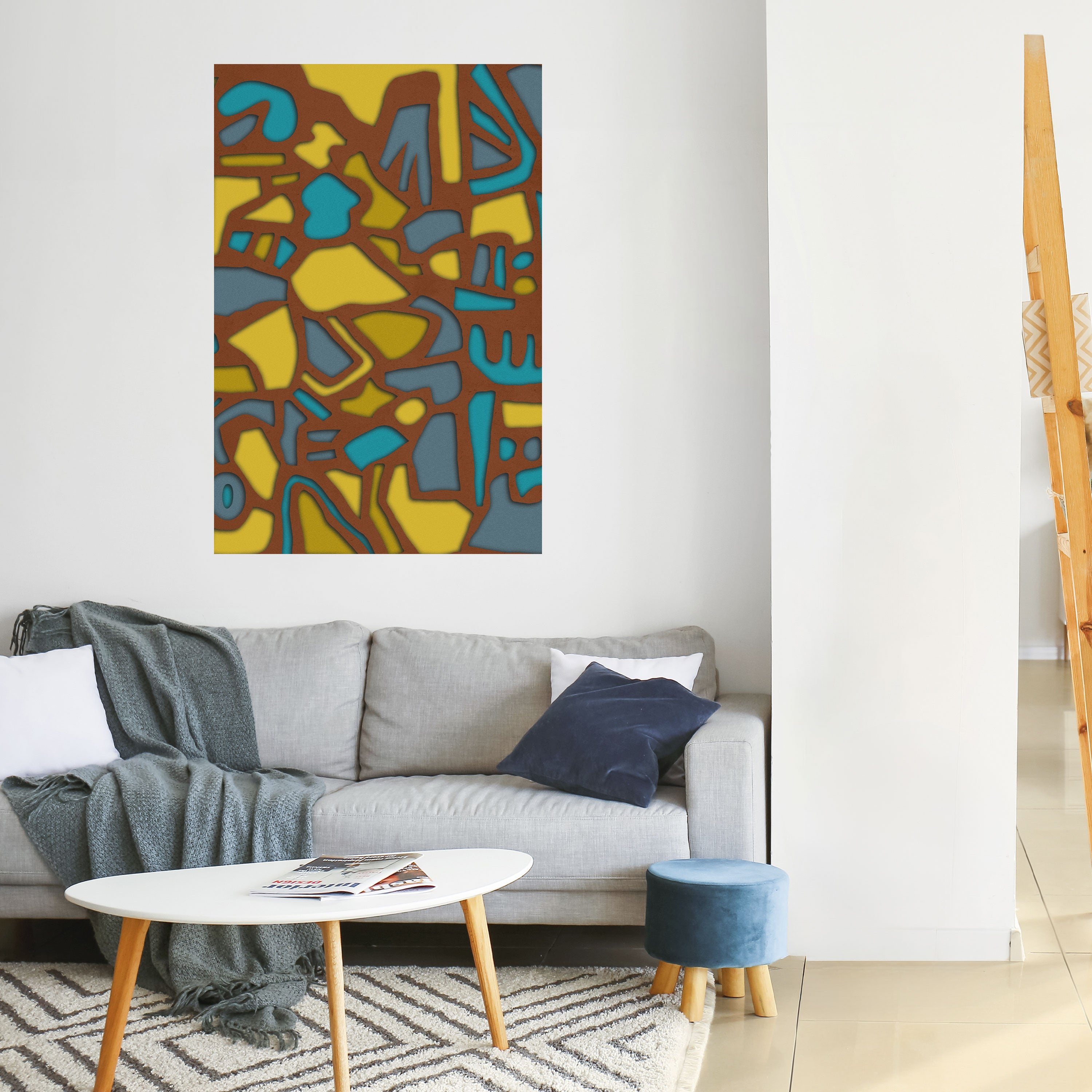 FORM SHUFFLE Peel and Stick Vertical Poster