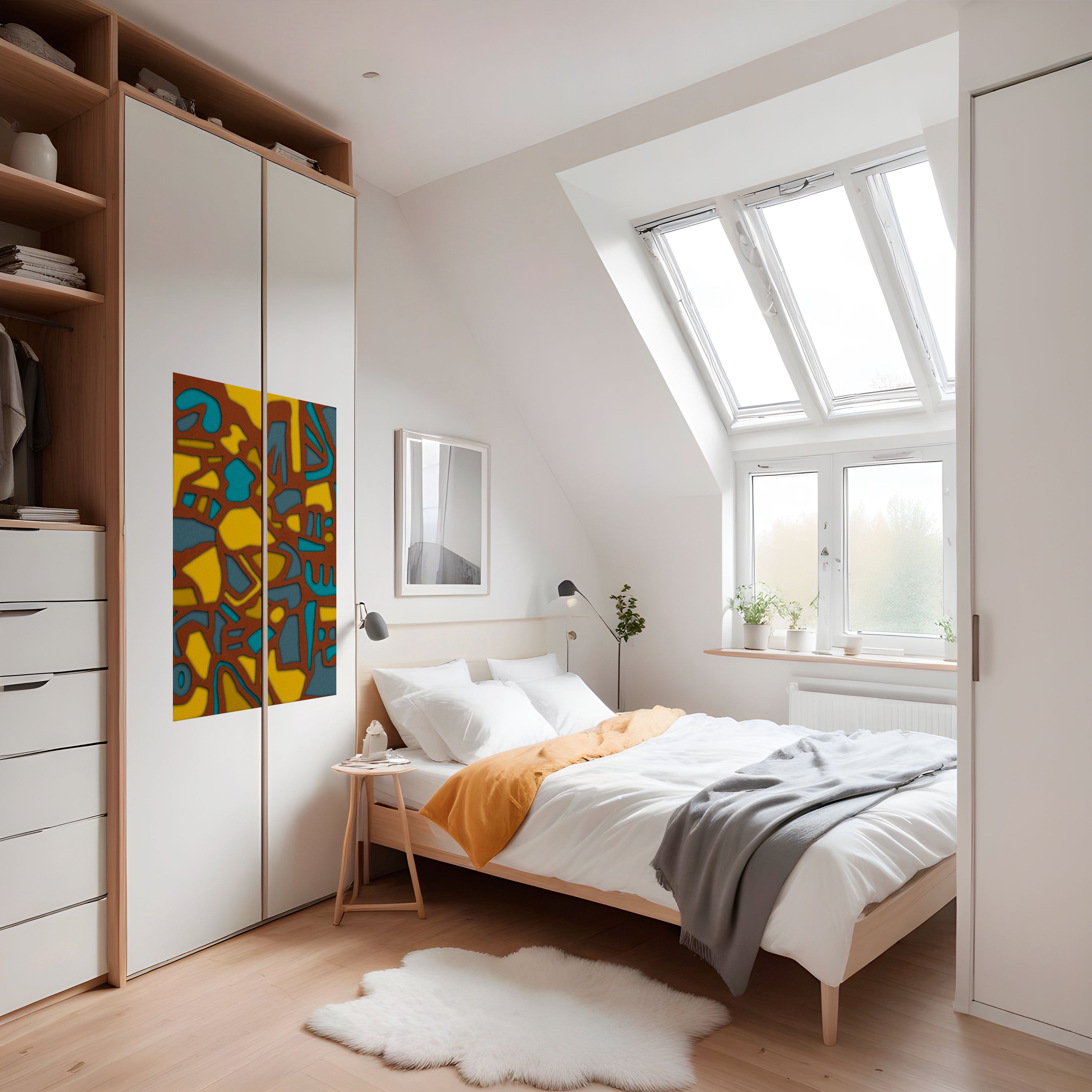 FORM SHUFFLE Peel and Stick Vertical Poster