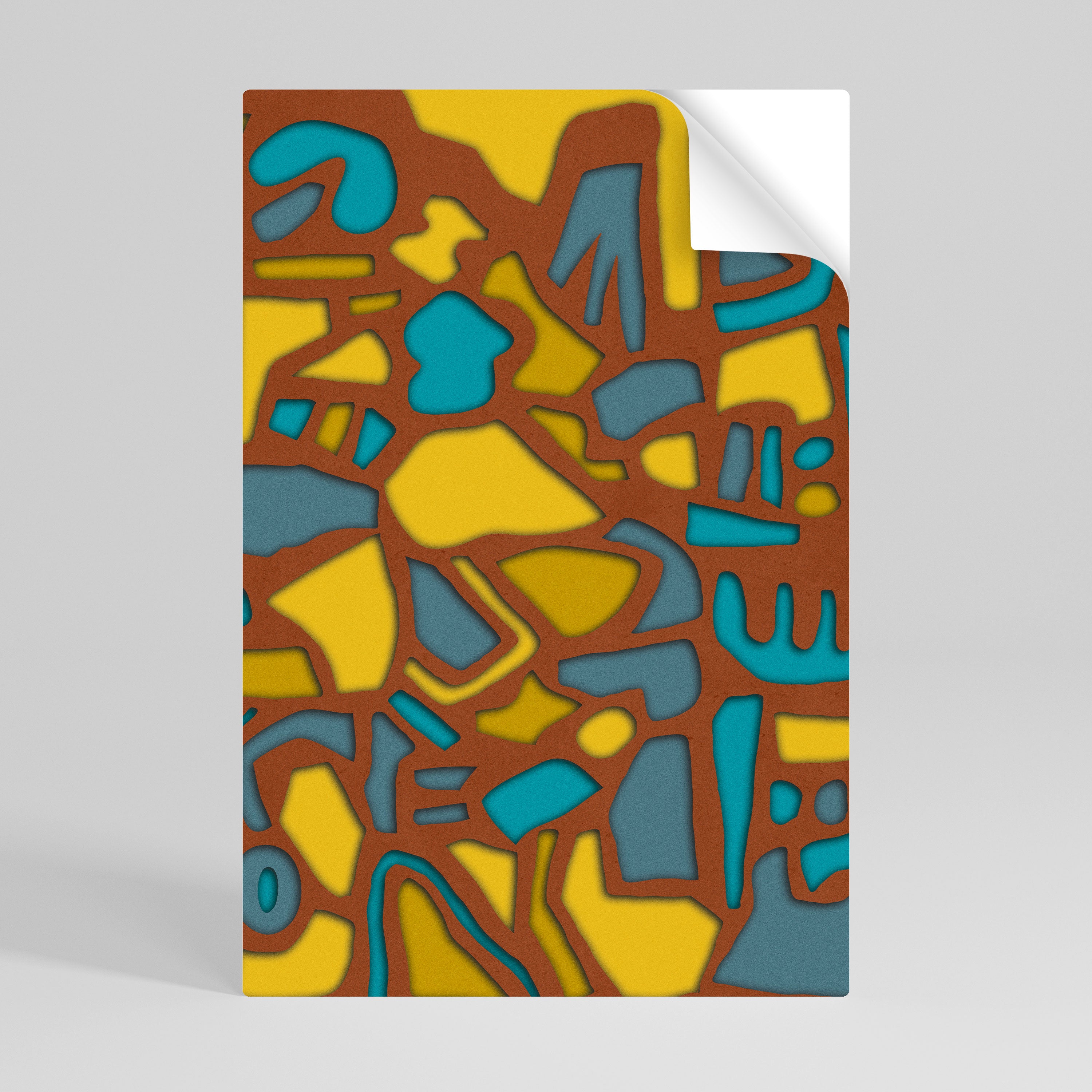 FORM SHUFFLE Peel and Stick Vertical Poster