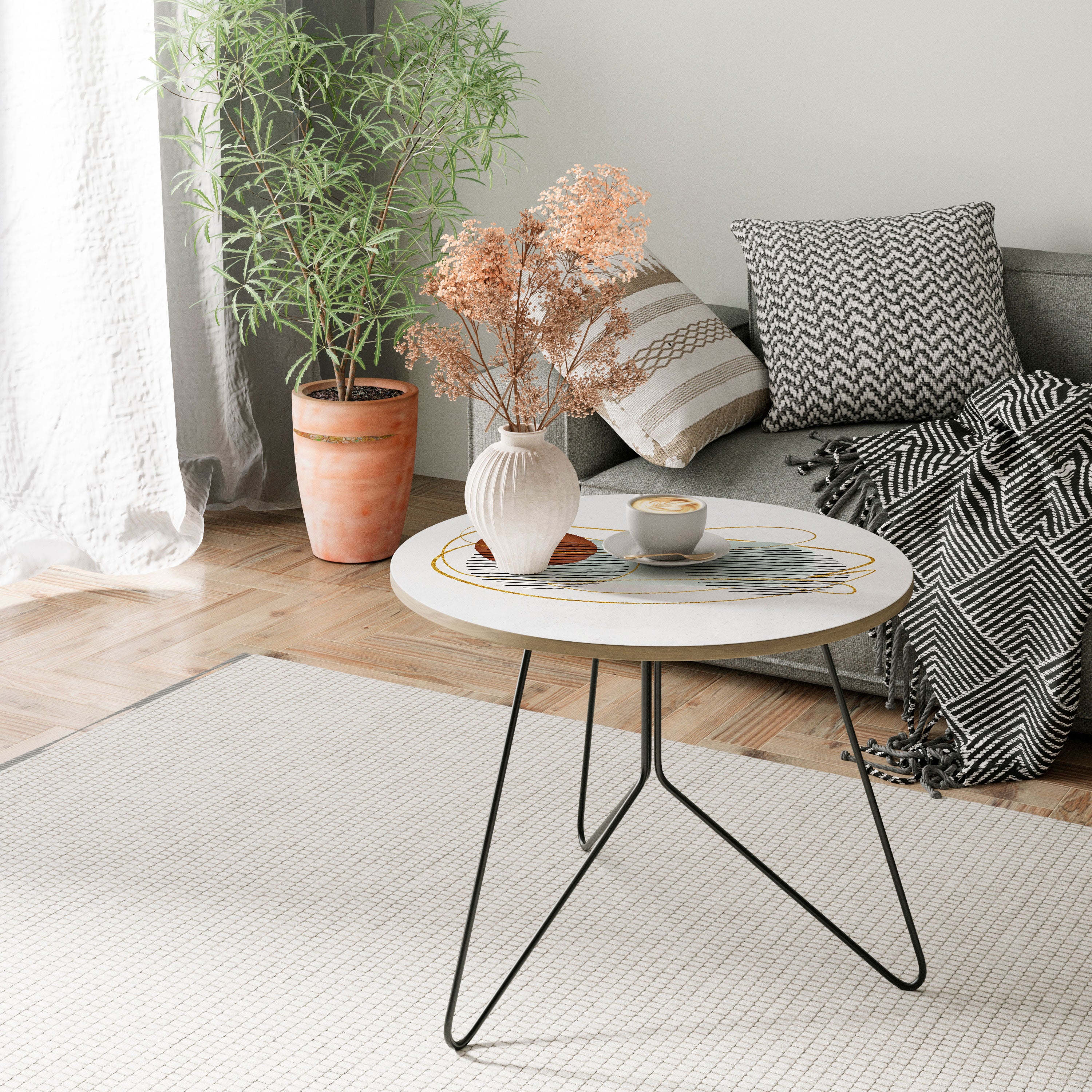 Mesa de centro 69 envuelta en molde