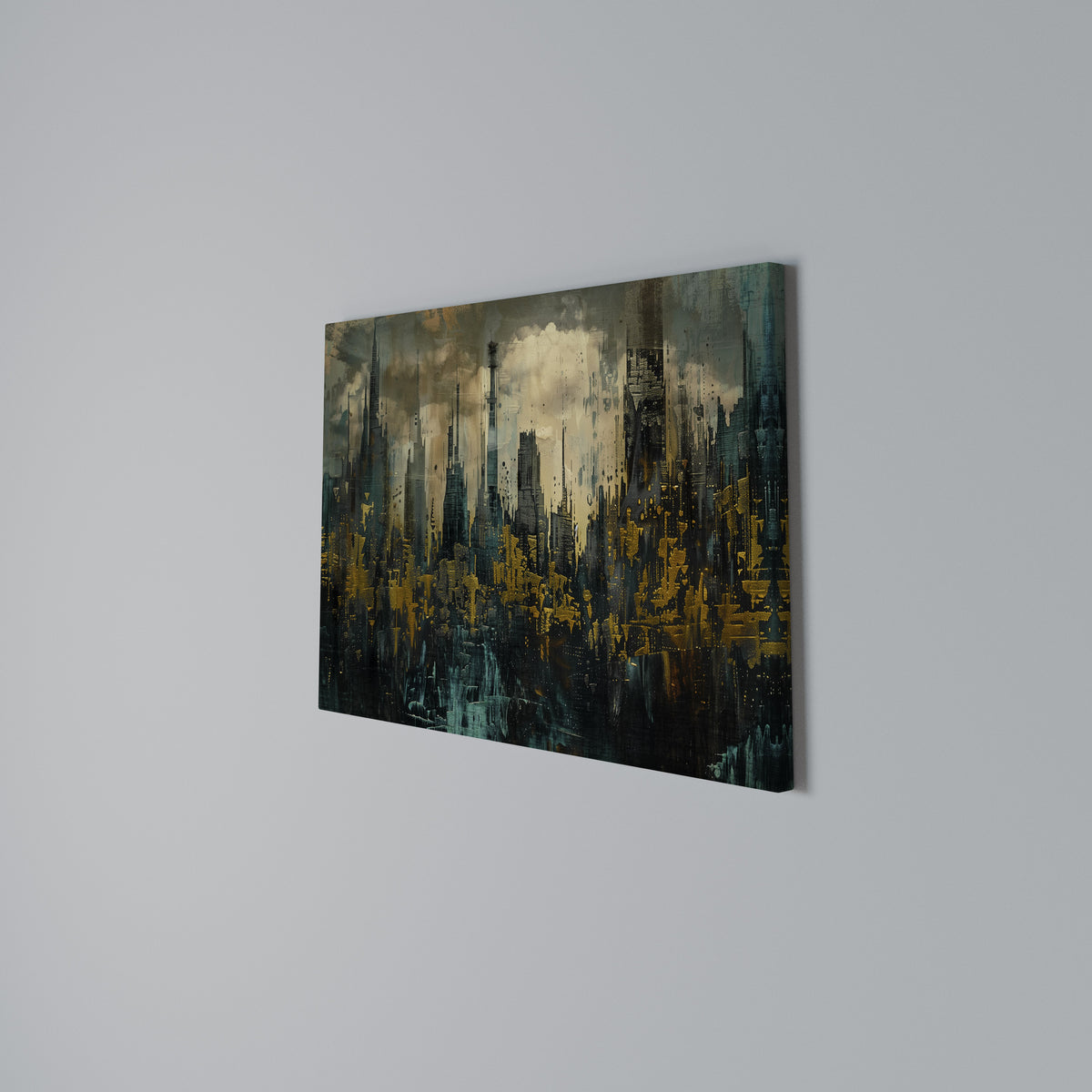 TOWN OBSCURE Cuadro en lienzo horizontal