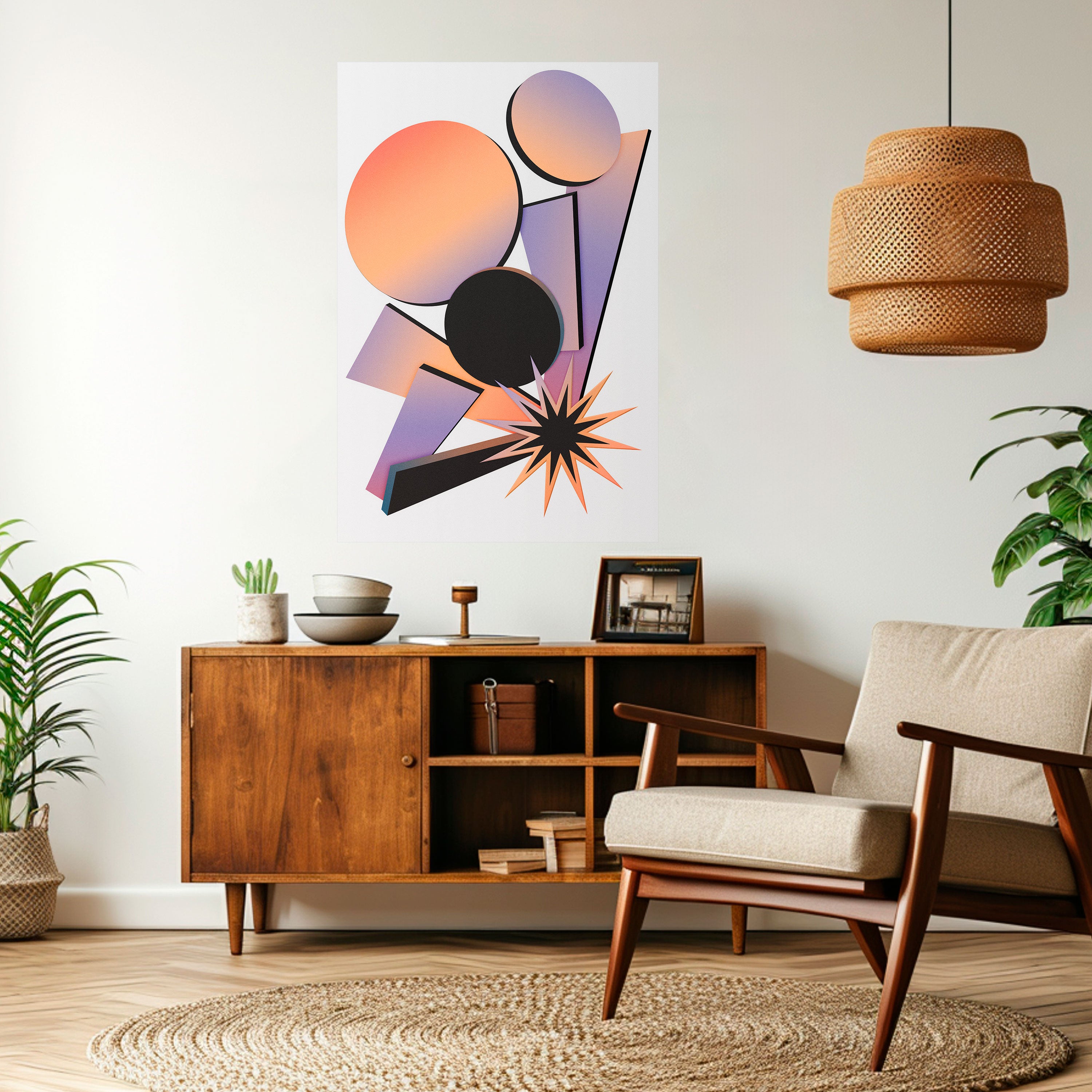 ANGULAR ARTISTRY Peel and Stick Vertical Poster