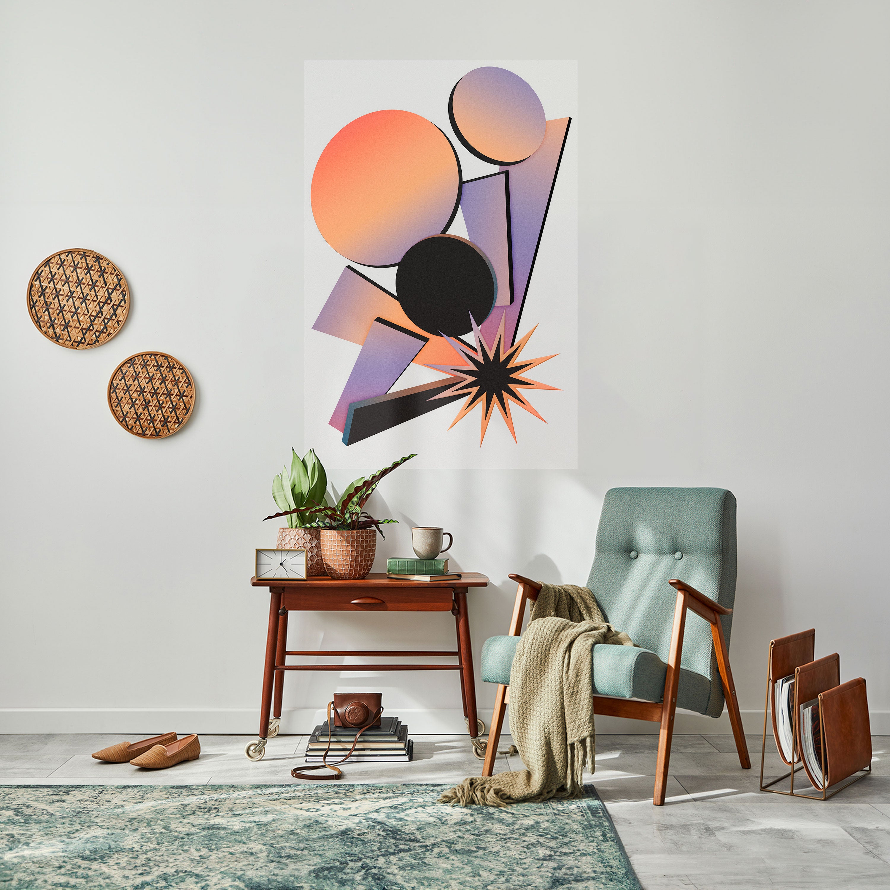 ANGULAR ARTISTRY Peel and Stick Vertical Poster
