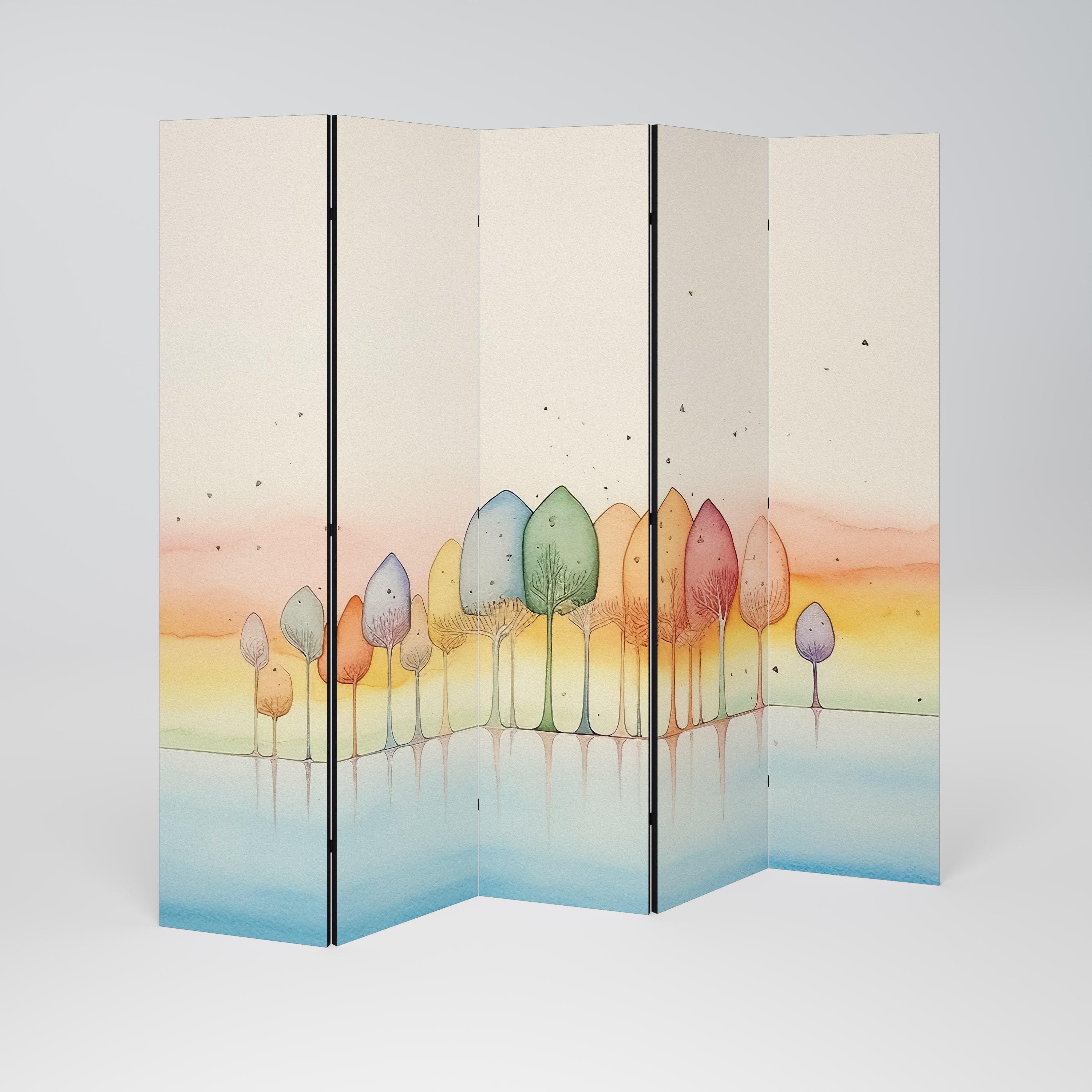 COLORFUL OASIS Decorative 5-Panel Room Divider