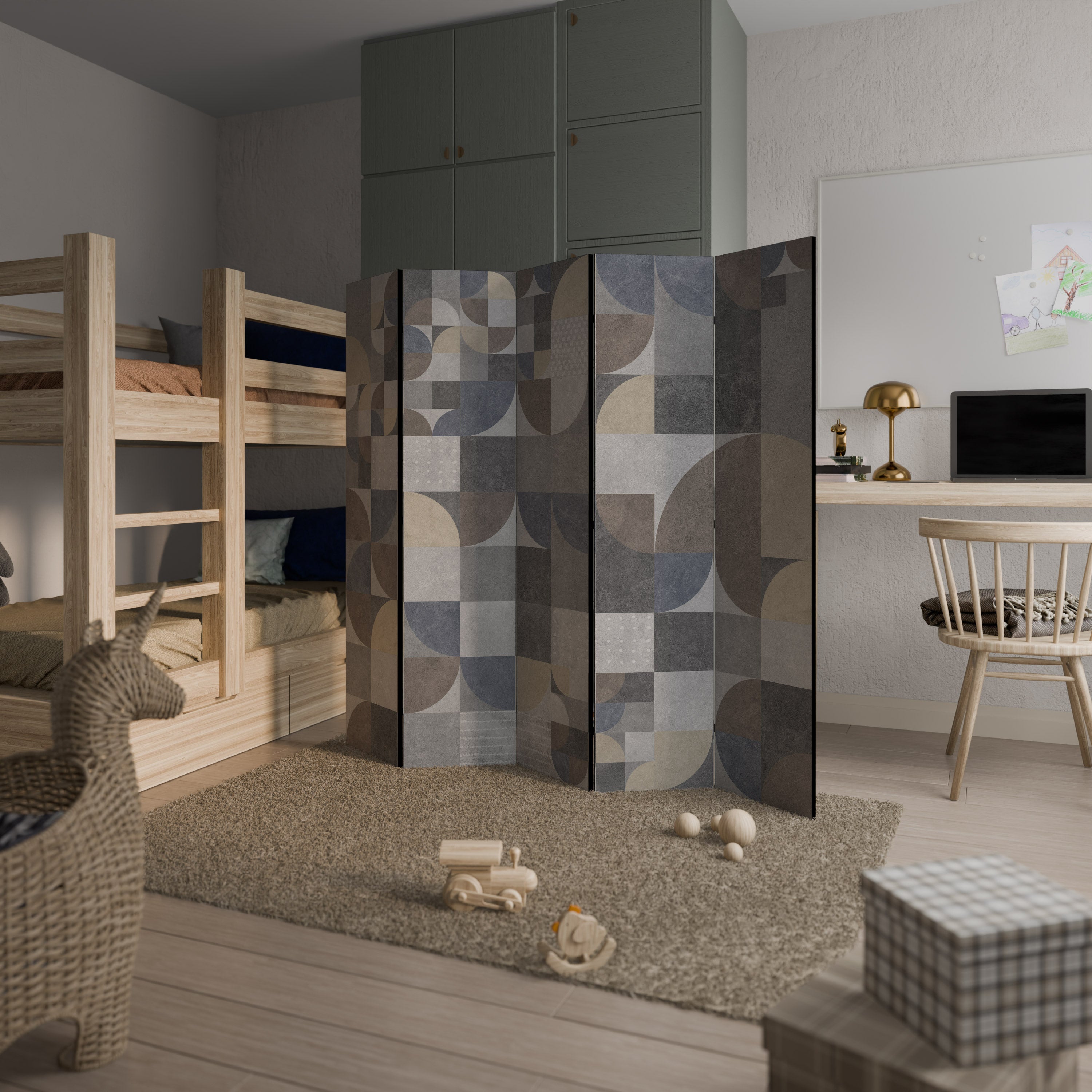 A PIECE OF SHAPE Decorative 5-Panel Room Divider