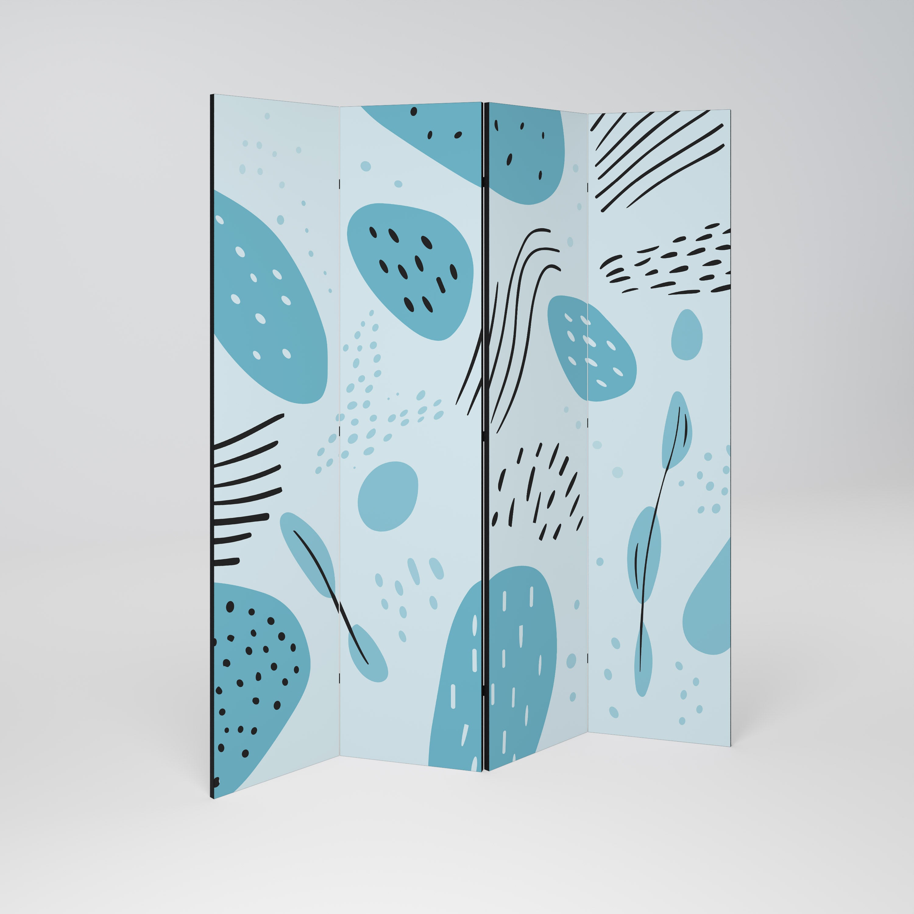 Biombo decorativo de 4 paneles GREENISH FRENZY