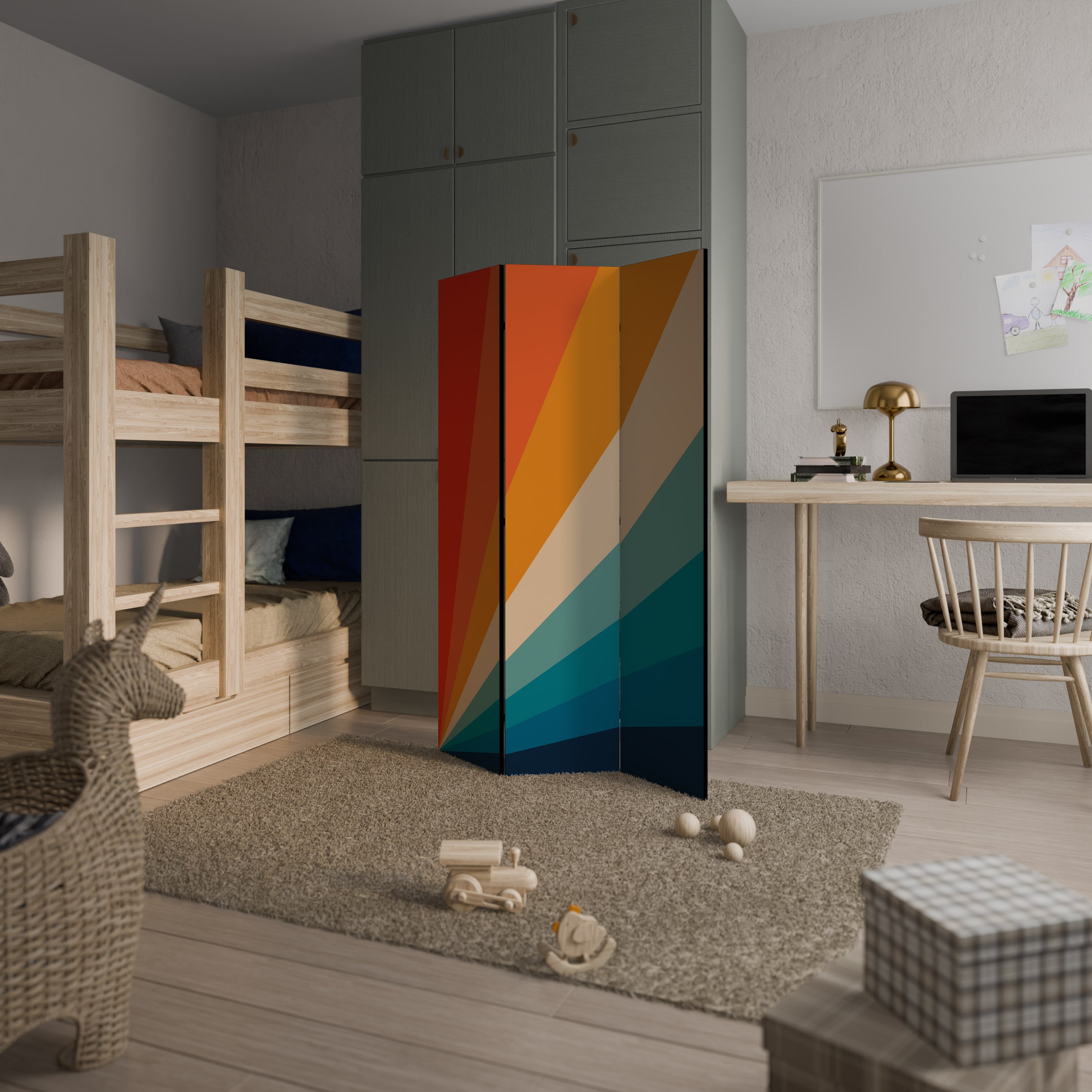 Biombo decorativo PRISM CONCUSSION de 3 paneles