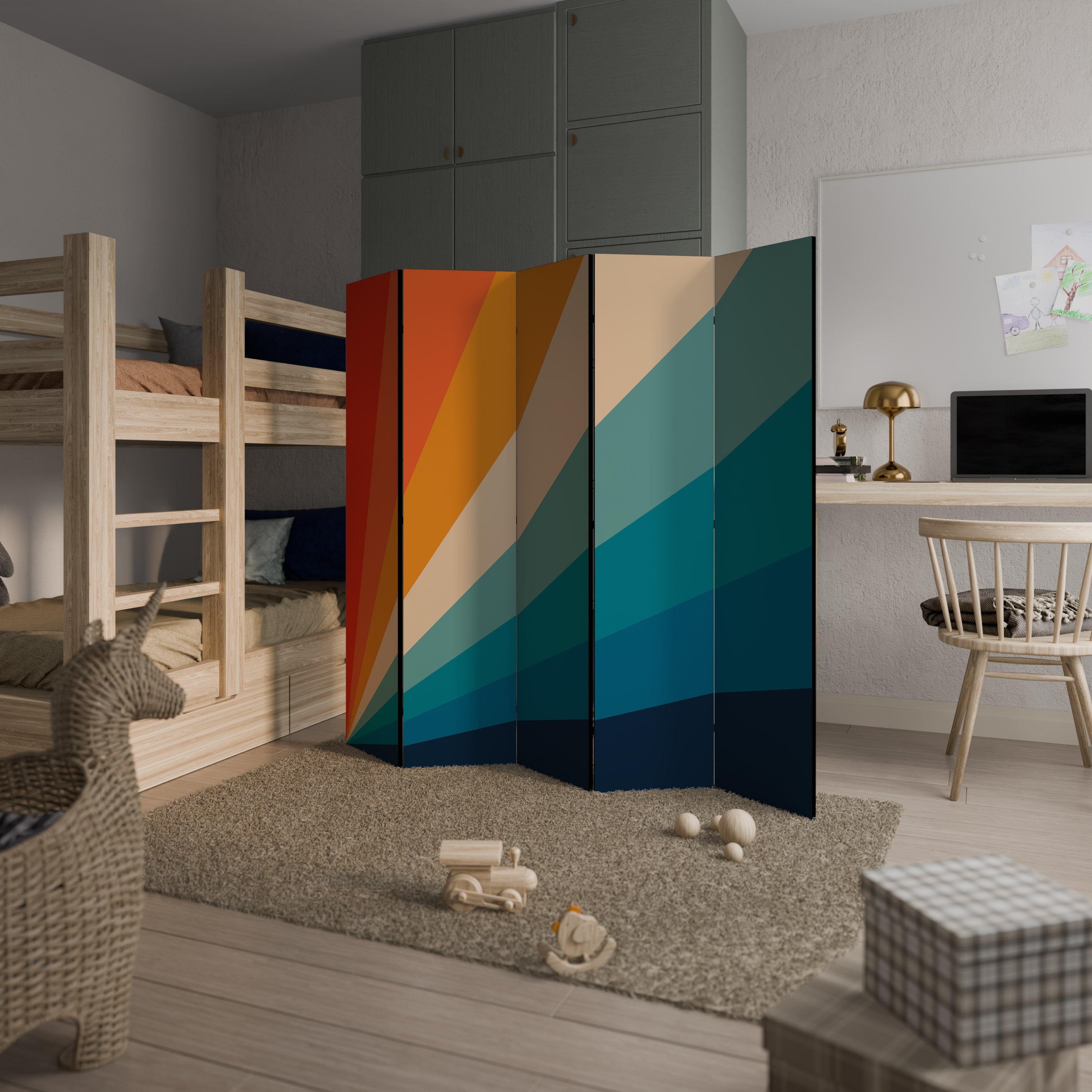 PRISM CONCUSSION Decorative 5-Panel Room Divider