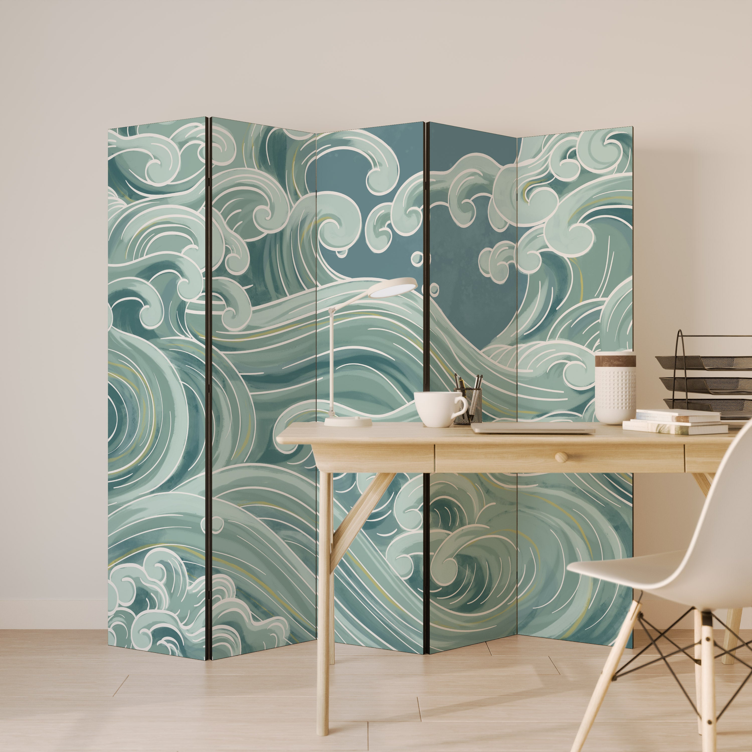 ASIAN SWAY Decorative 5-Panel Room Divider