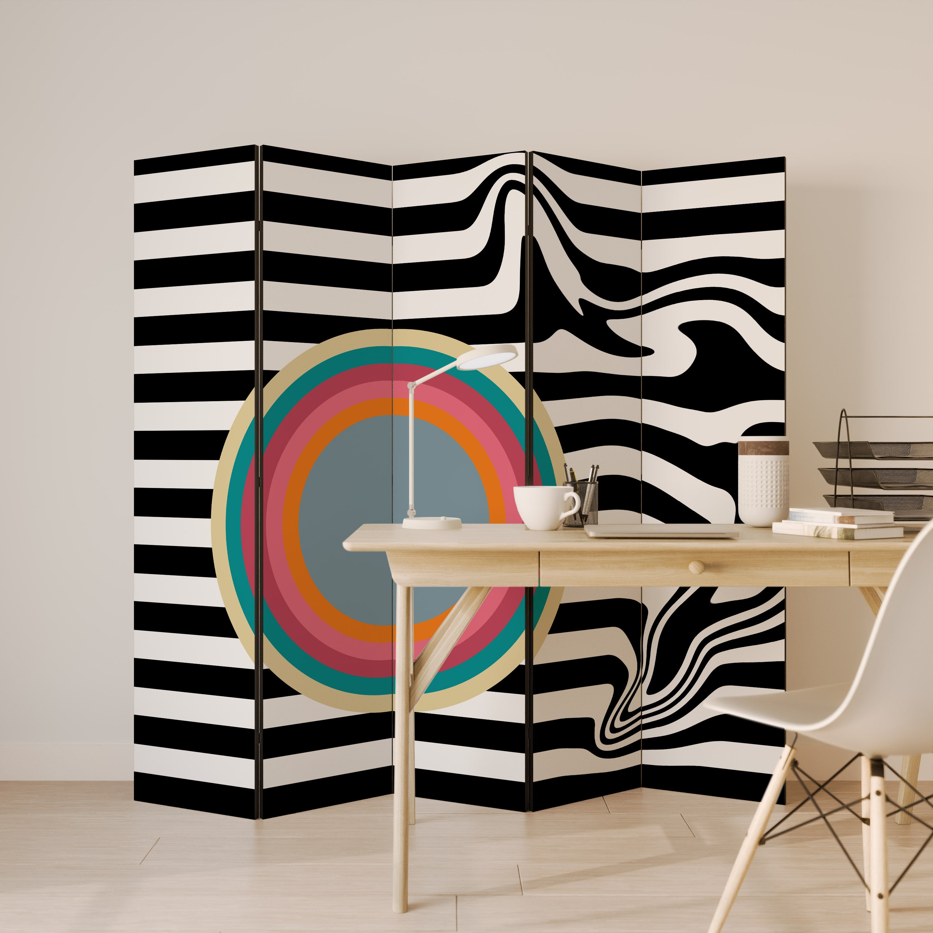 SPECTRA SHOWCASE Decorative 5-Panel Room Divider