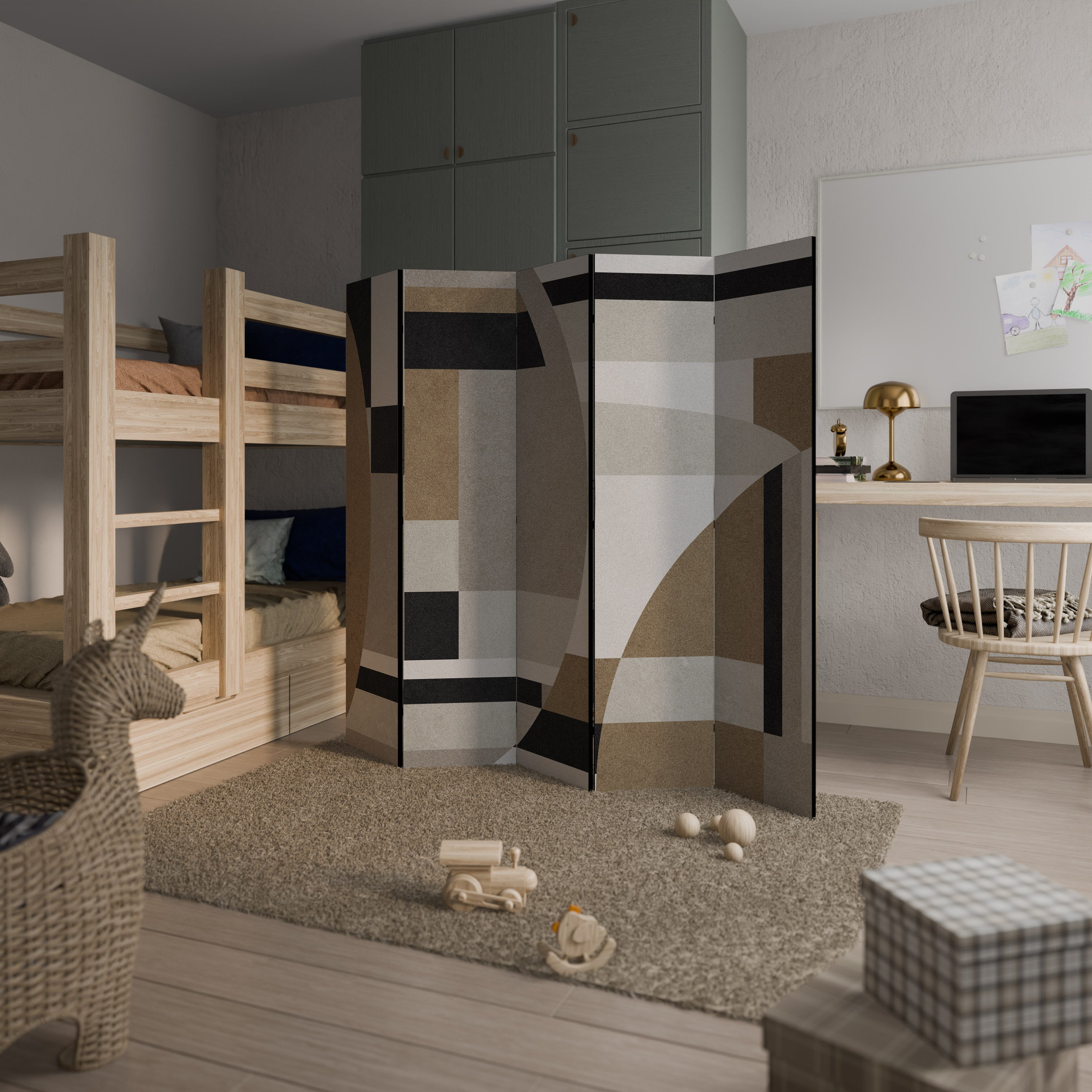 DELICATE MEMENTO Decorative 5-Panel Room Divider