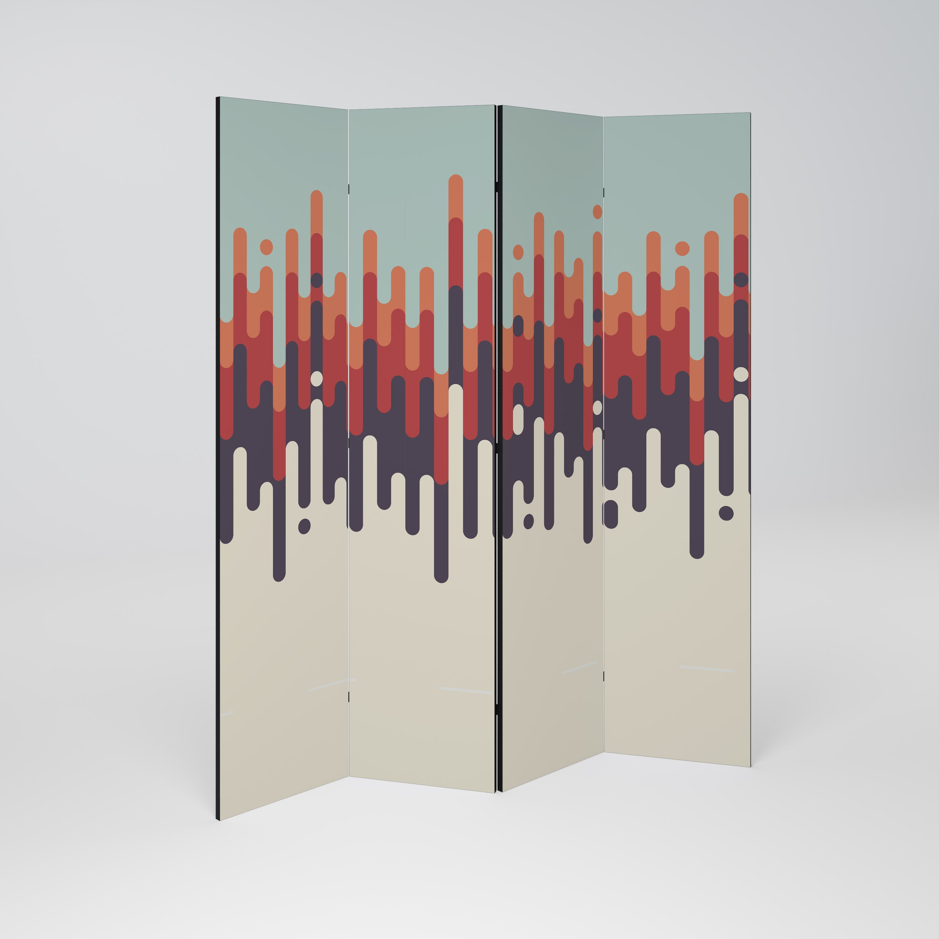 CHROMA CONTOURS Decorative 4-Panel Room Divider