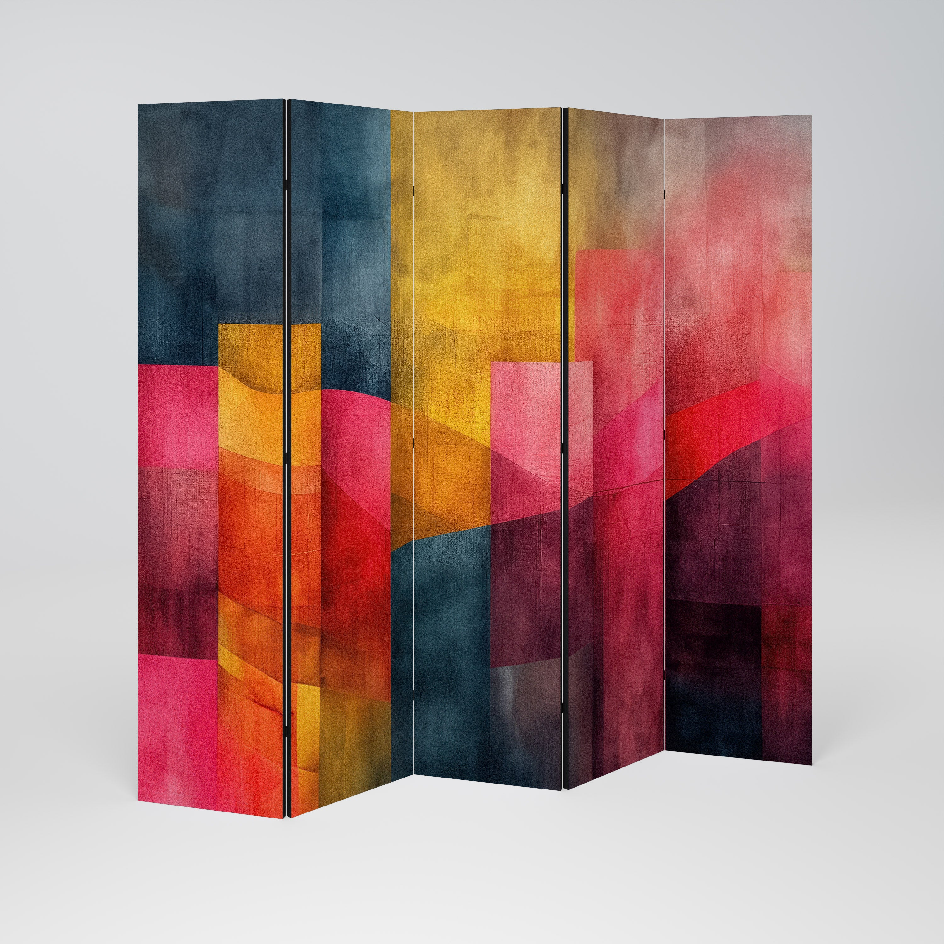 COLORFUL SOUNDS Decorative 5-Panel Room Divider
