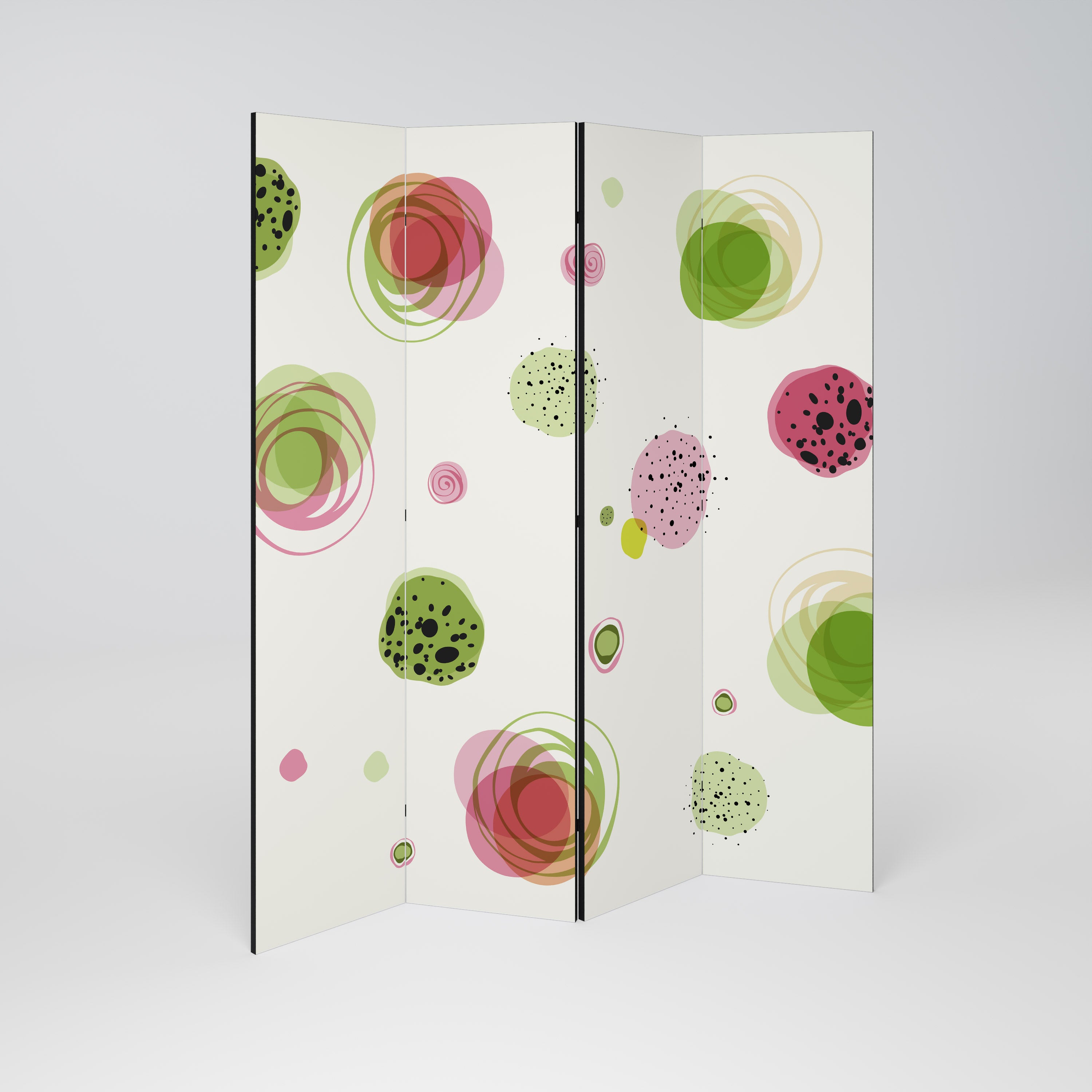 COLORFUL COSMOS Decorative 4-Panel Room Divider