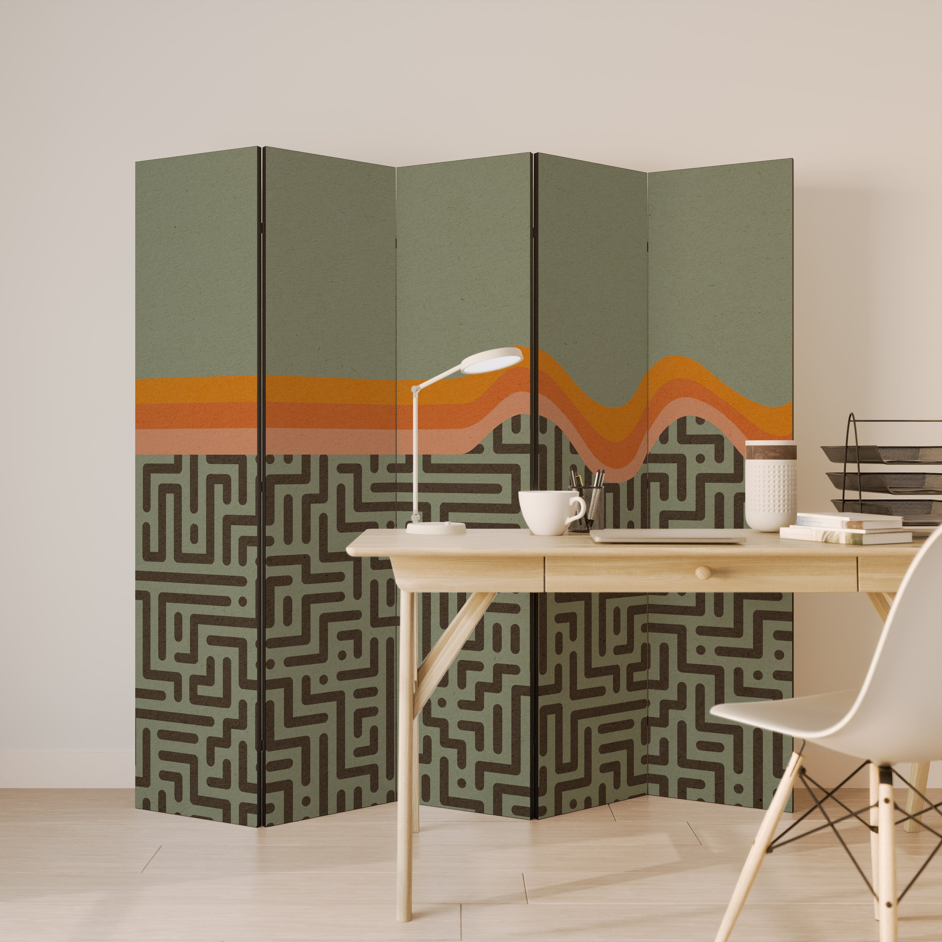 SIMPLE SOLUTIONS Decorative 5-Panel Room Divider