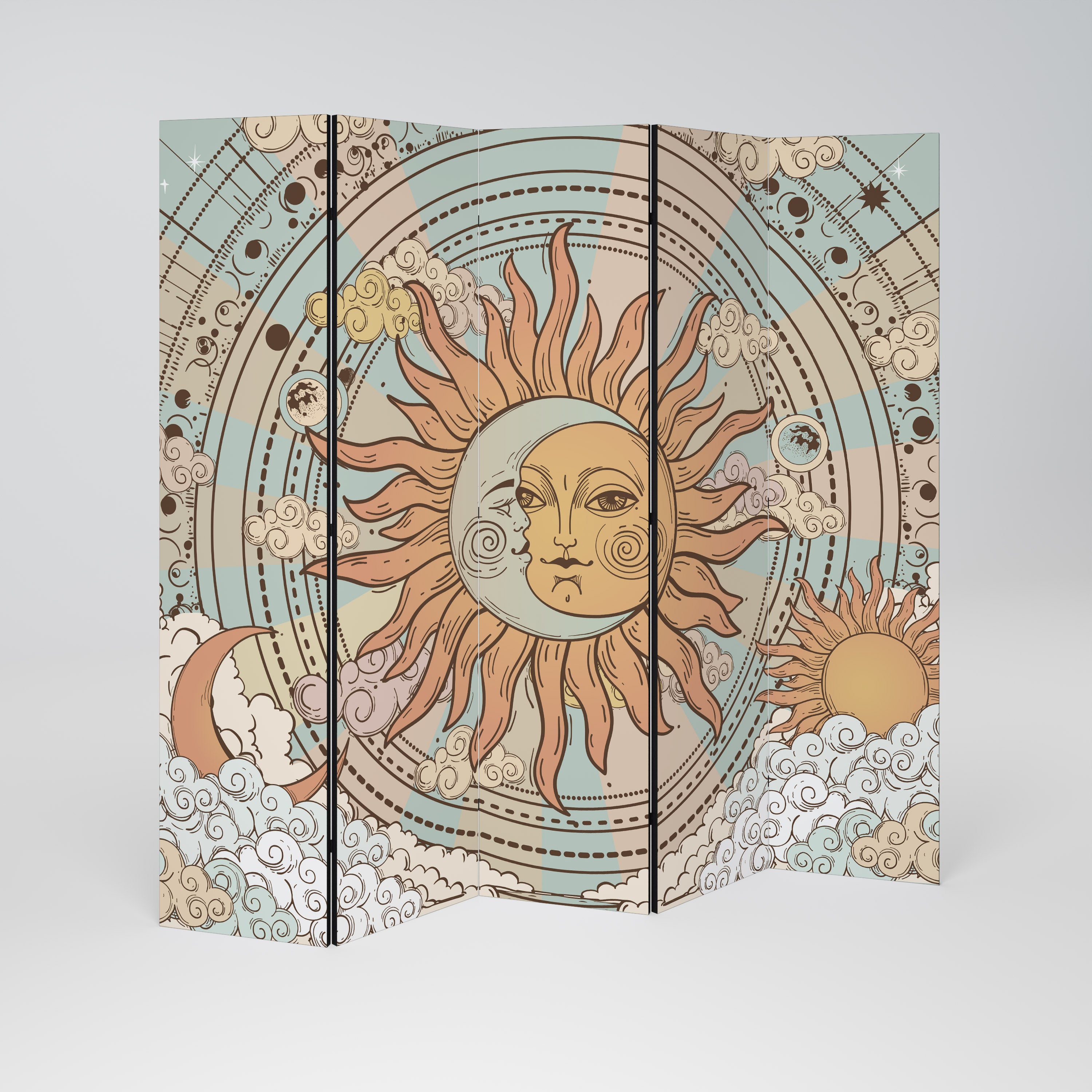 MYSTICAL STRUCTURE Decorative 5-Panel Room Divider