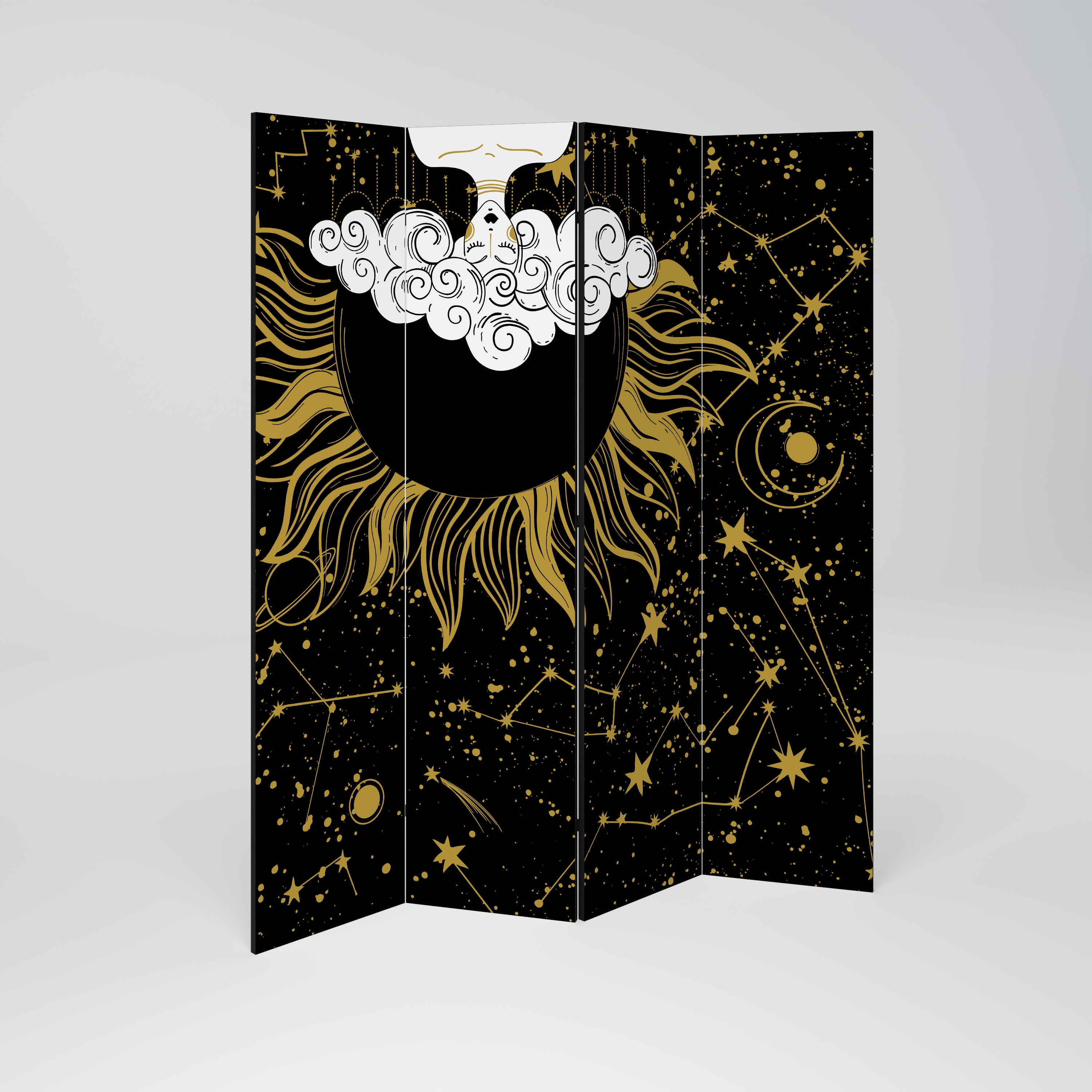 STELLAR CONSTELLATIONS Decorative 4-Panel Room Divider
