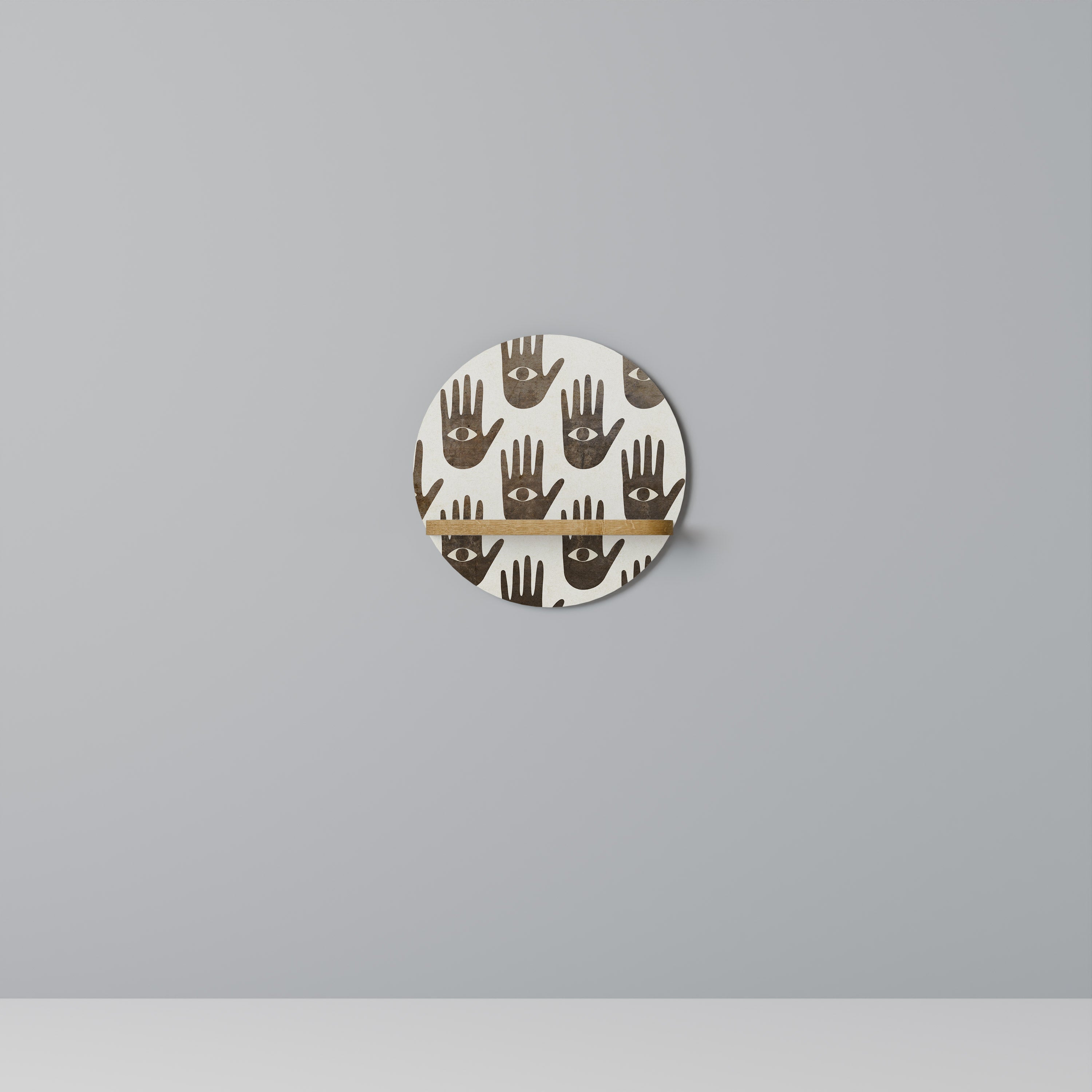 VER MÁS Estantería de Arte Redonda Efecto Roble