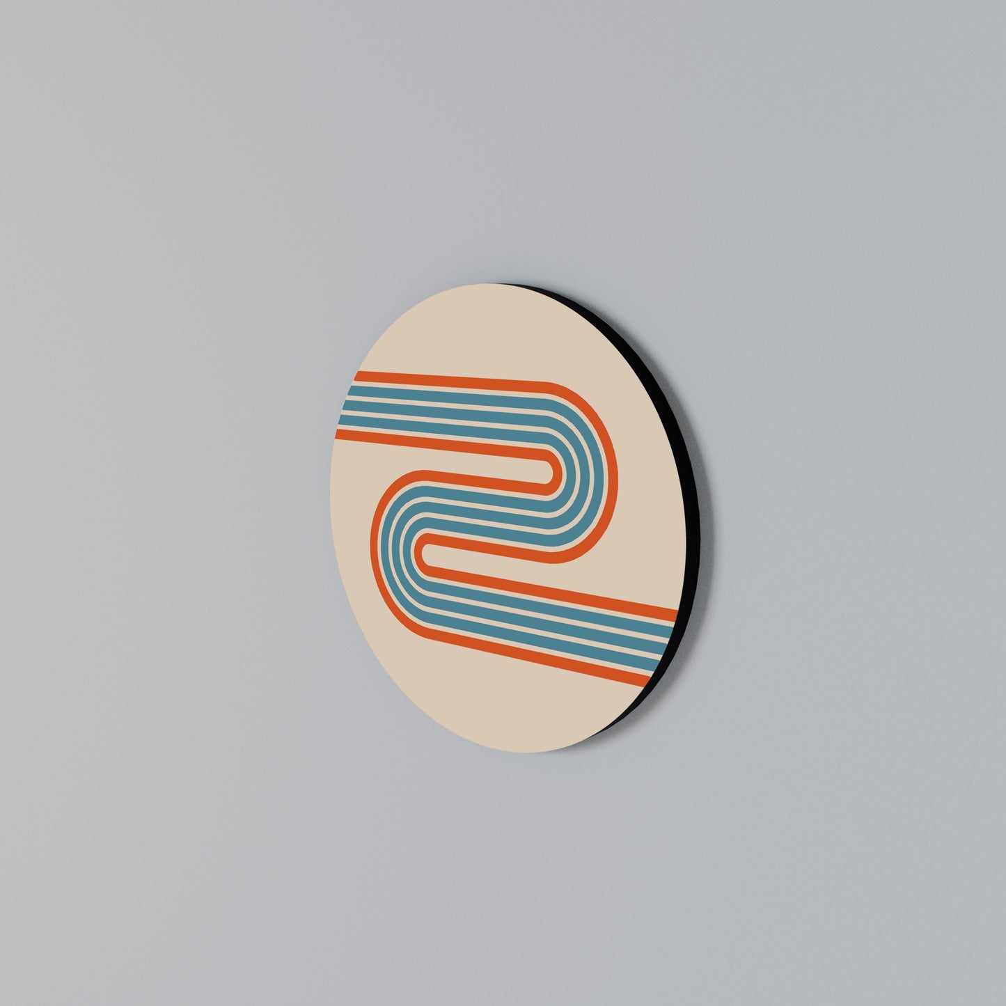 RIVER PATH Arte de pared redondo