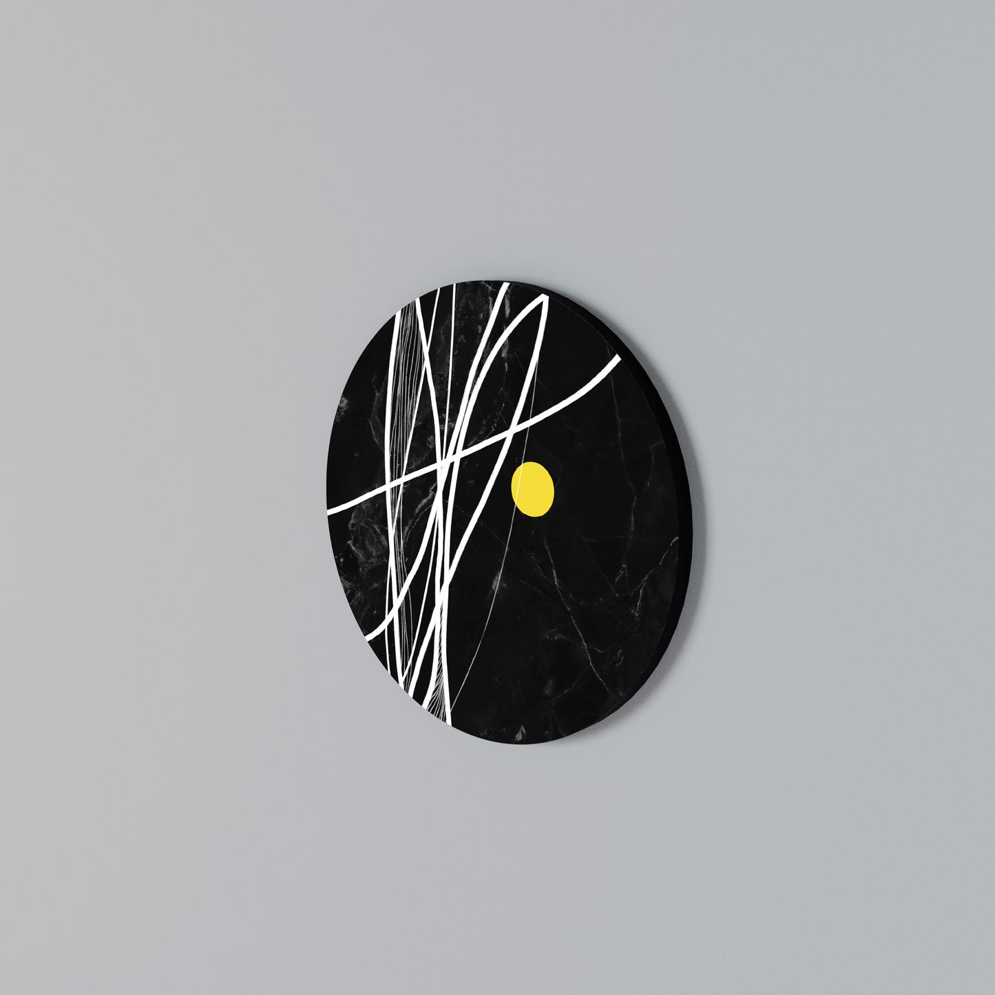 LIGHT IN THE DARK Arte de pared redondo