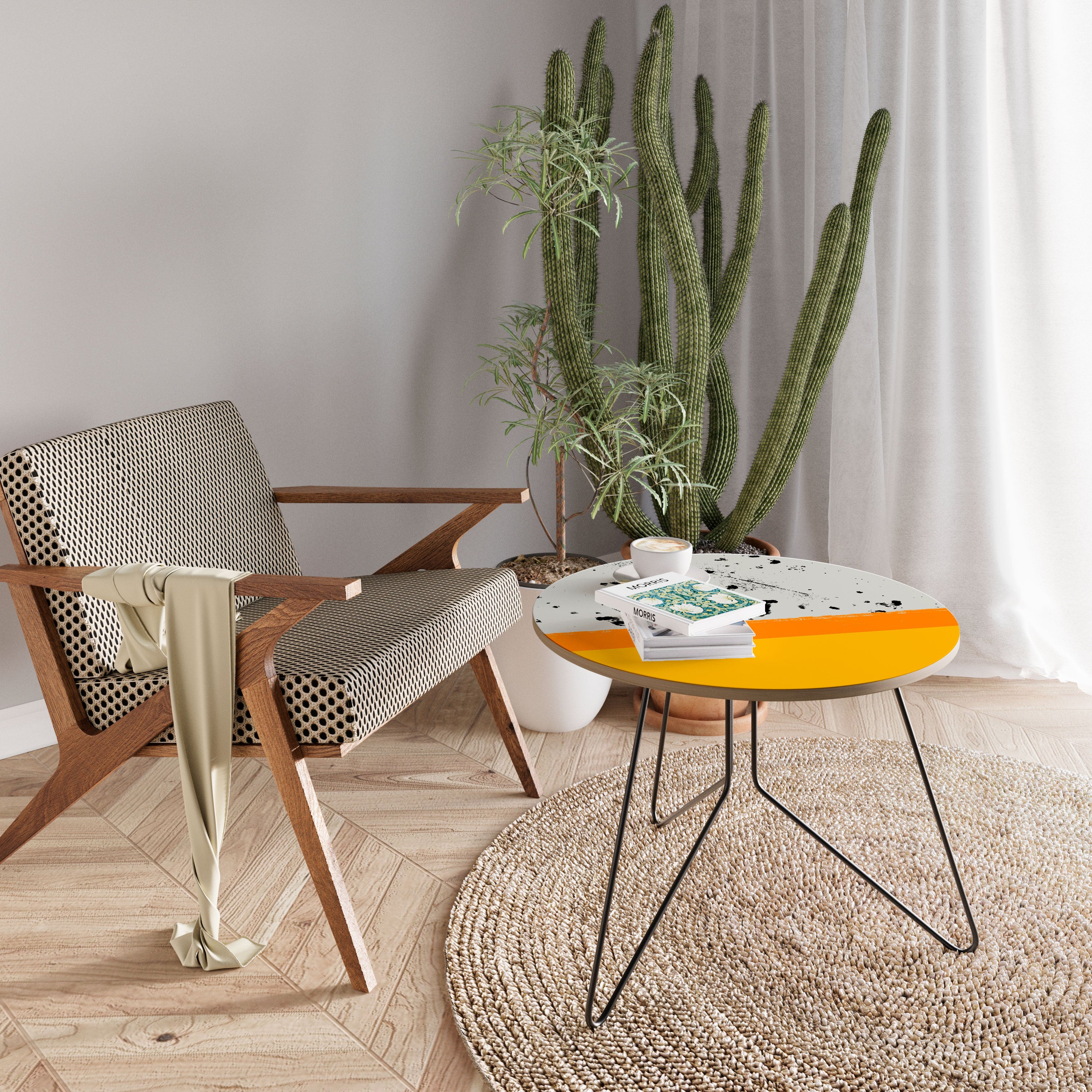 Mesa de centro 69 TEÑIDA DE NARANJA