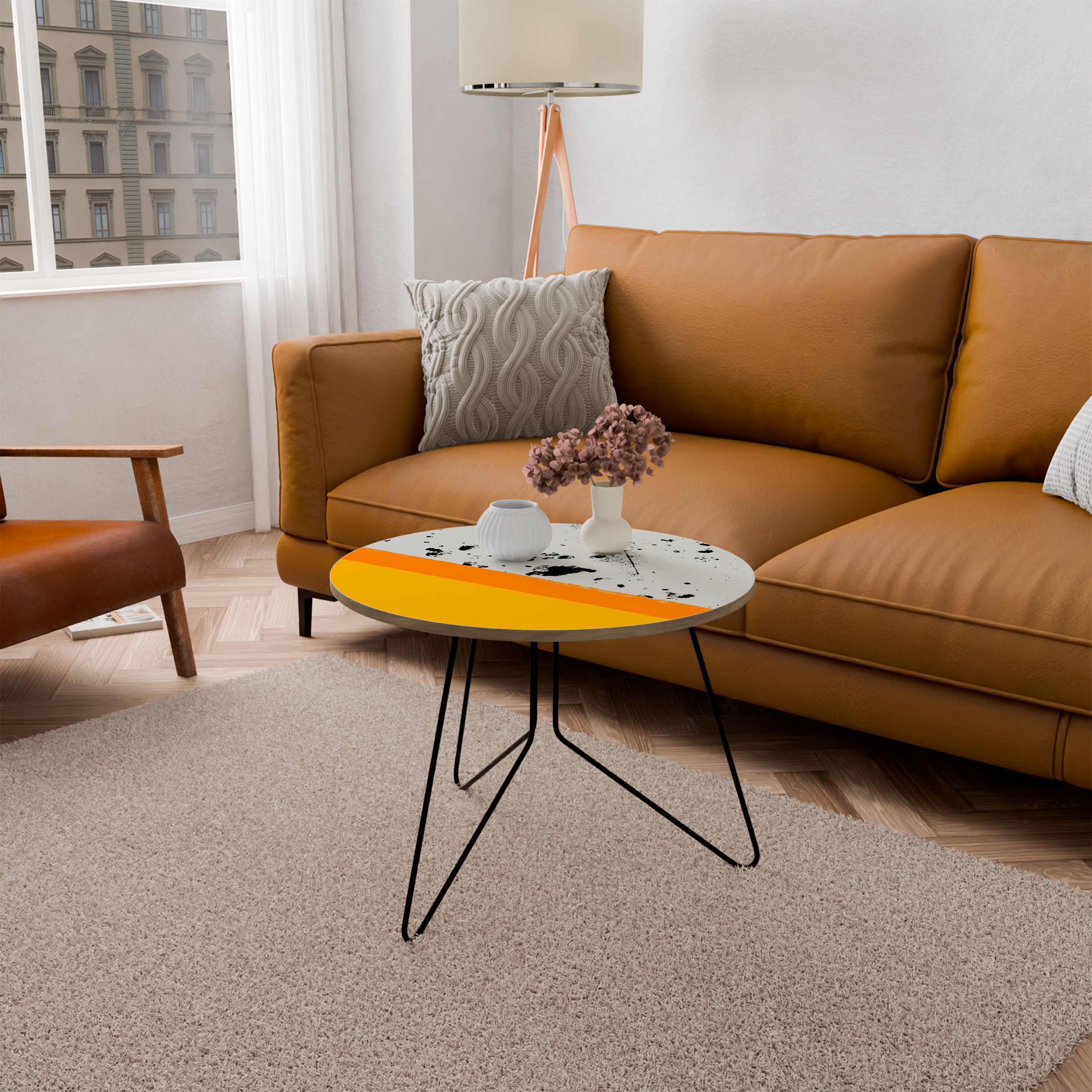 Mesa de centro 69 TEÑIDA DE NARANJA