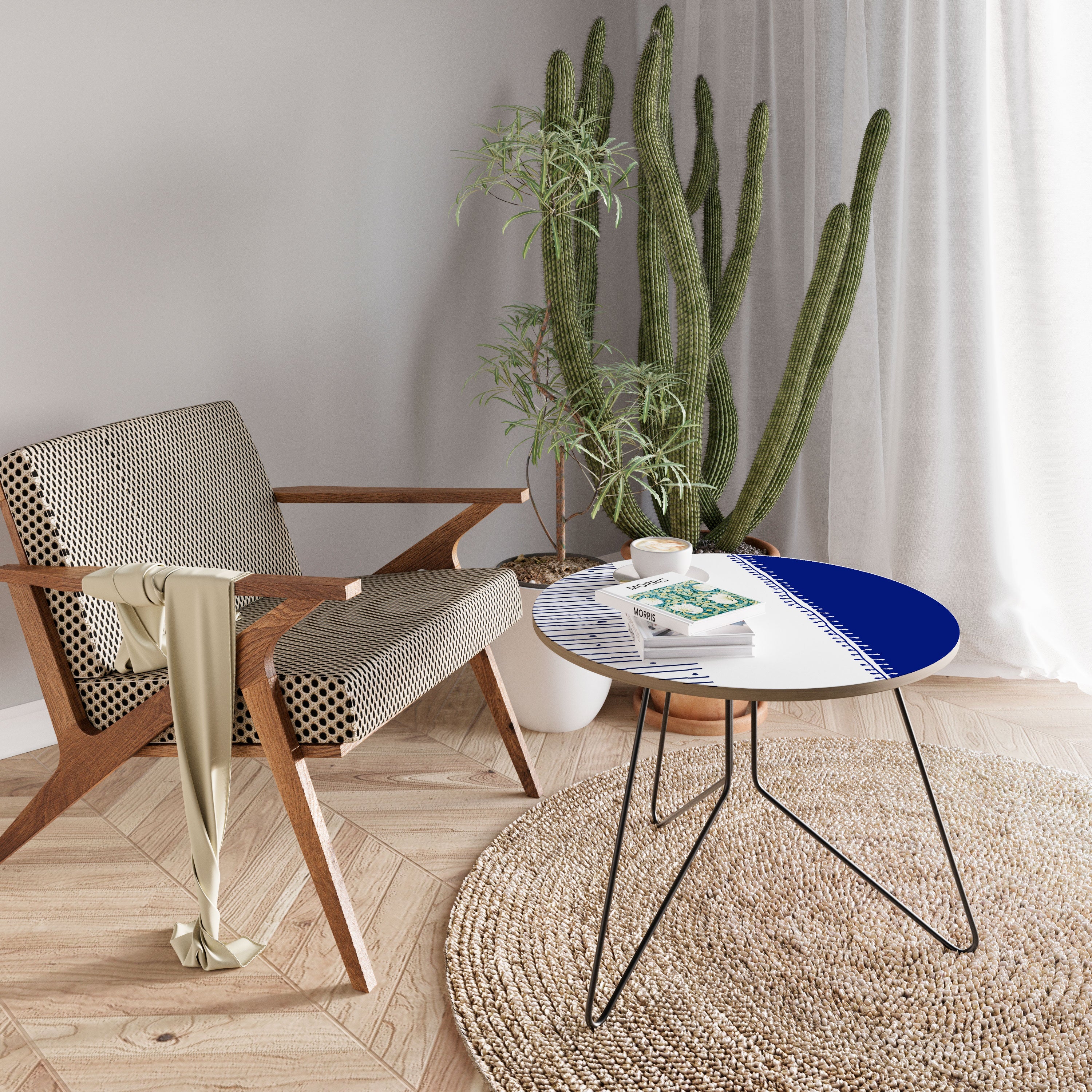 Mesa de centro 69 con diseño BLUE HARMONY