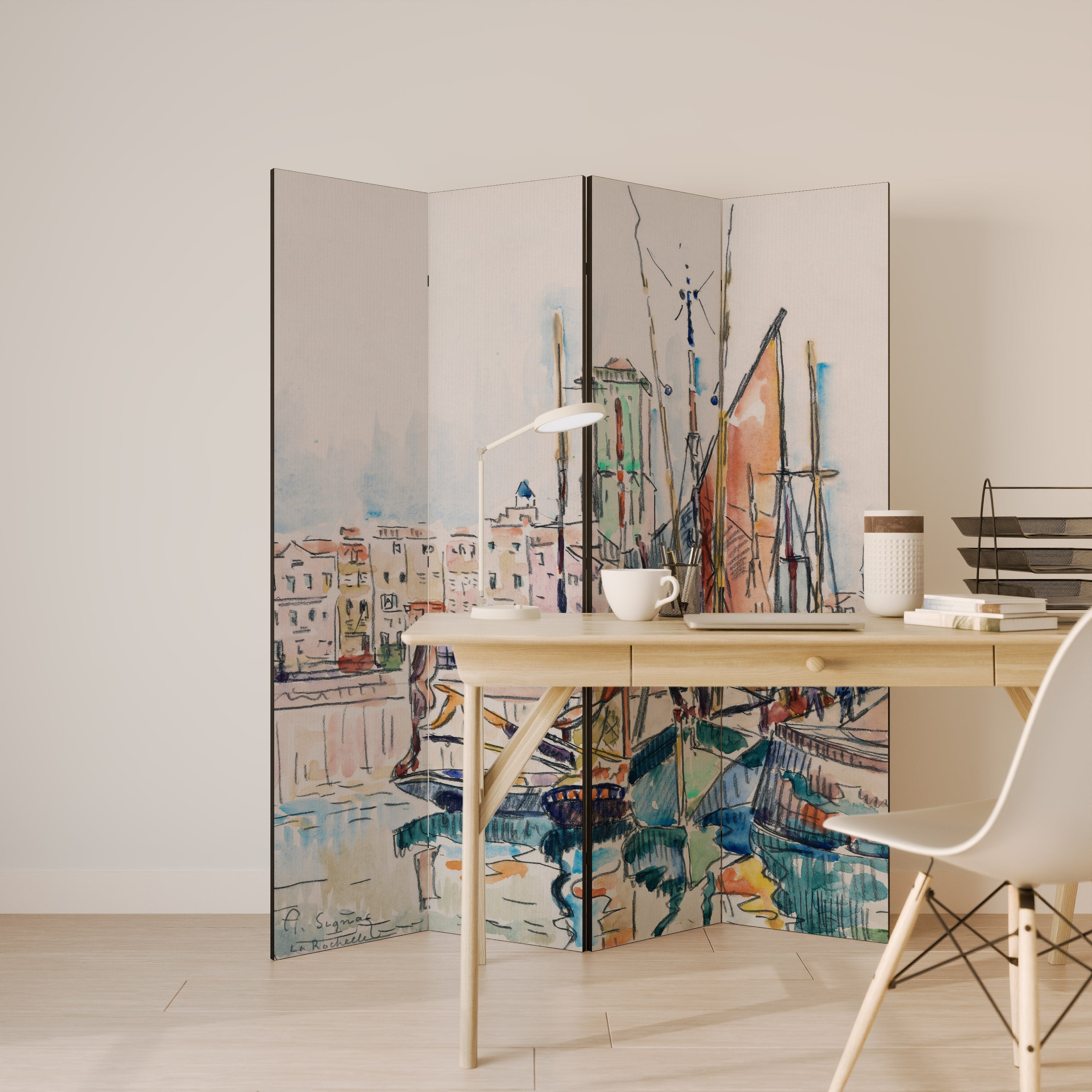 LA ROCHELLE Decorative 4-Panel Room Divider