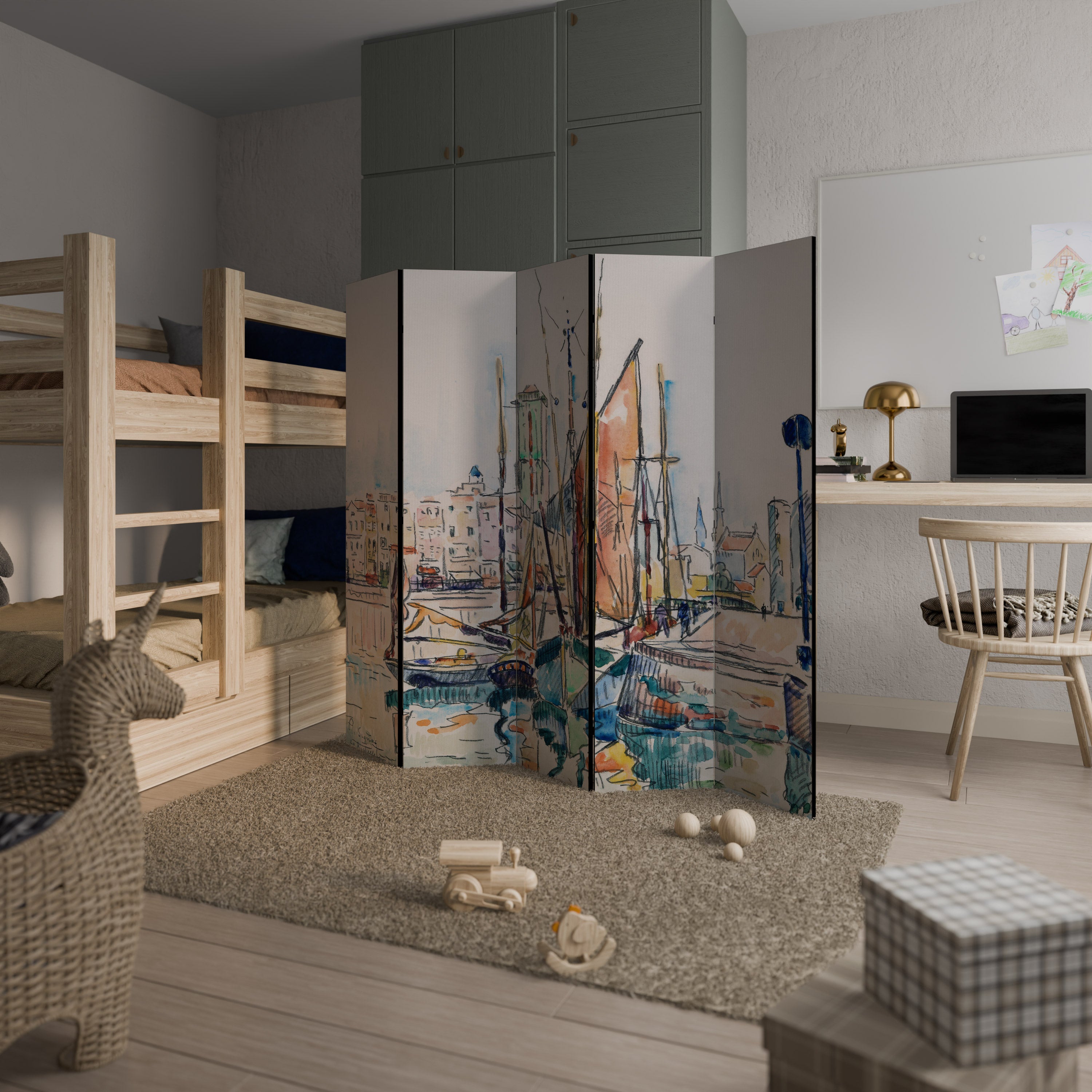 LA ROCHELLE Decorative 5-Panel Room Divider