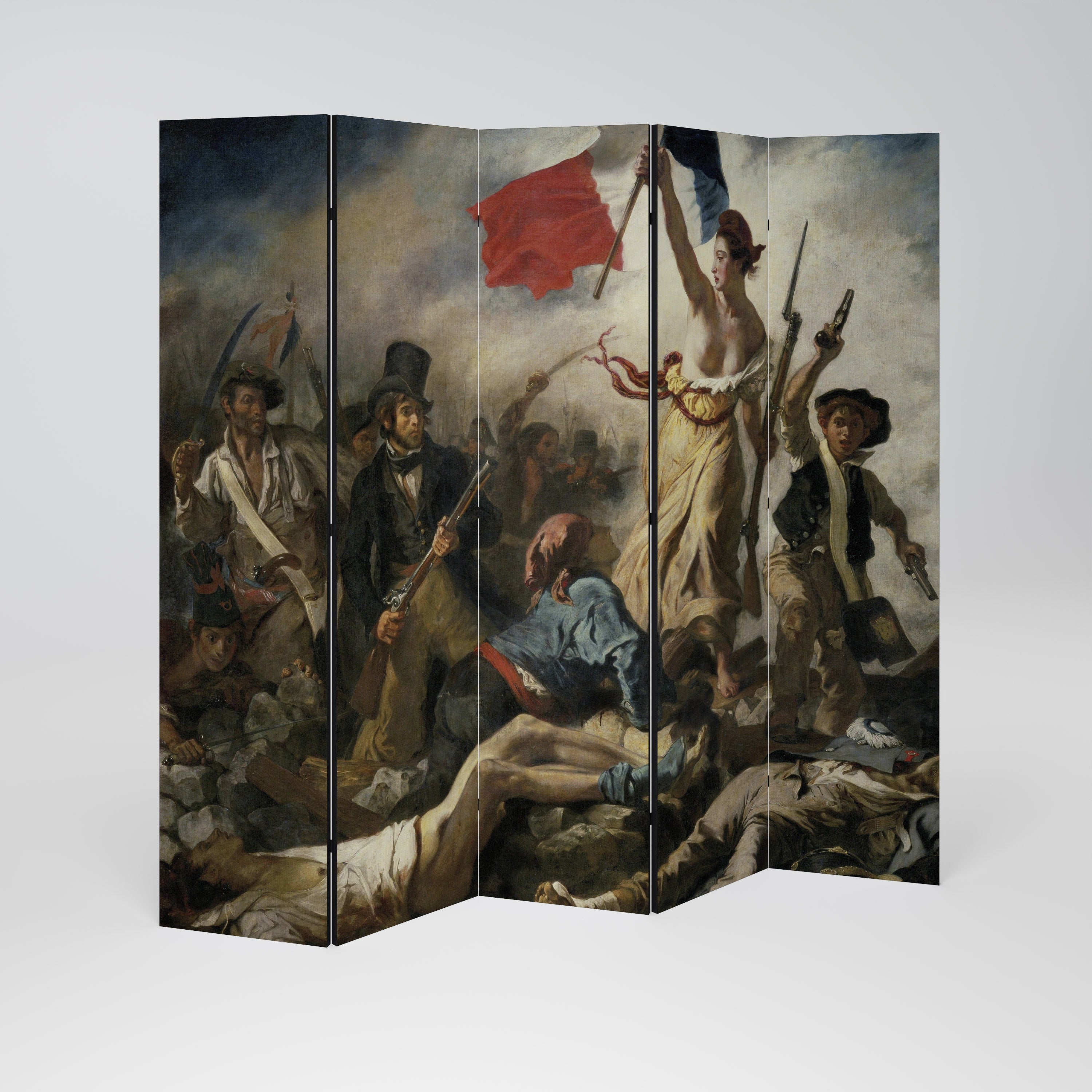 LIBERTY LEADING THE PEOPLE Decorative 5-Panel Room Divider