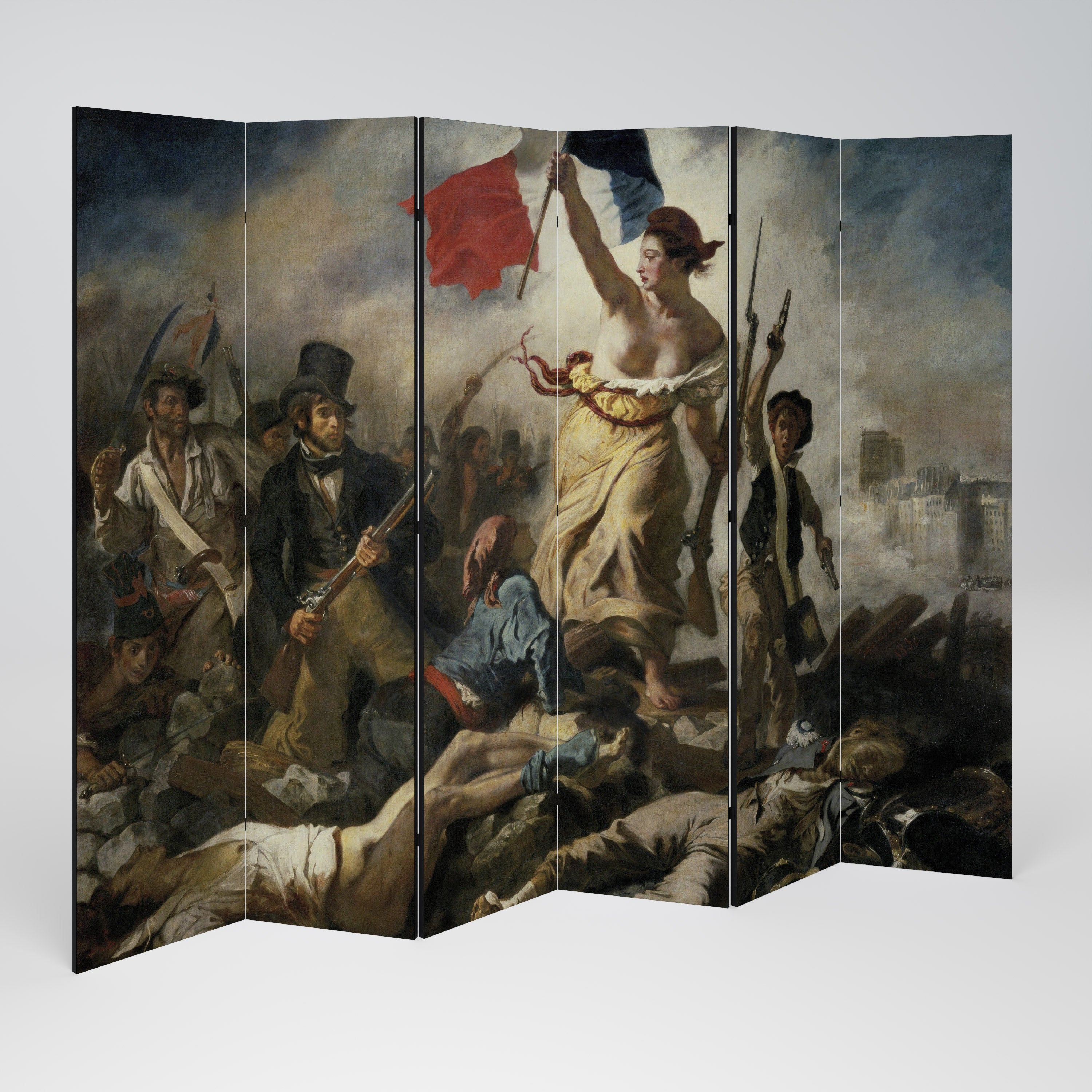 Biombo decorativo de 6 paneles LIBERTY LEADING THE PEOPLE