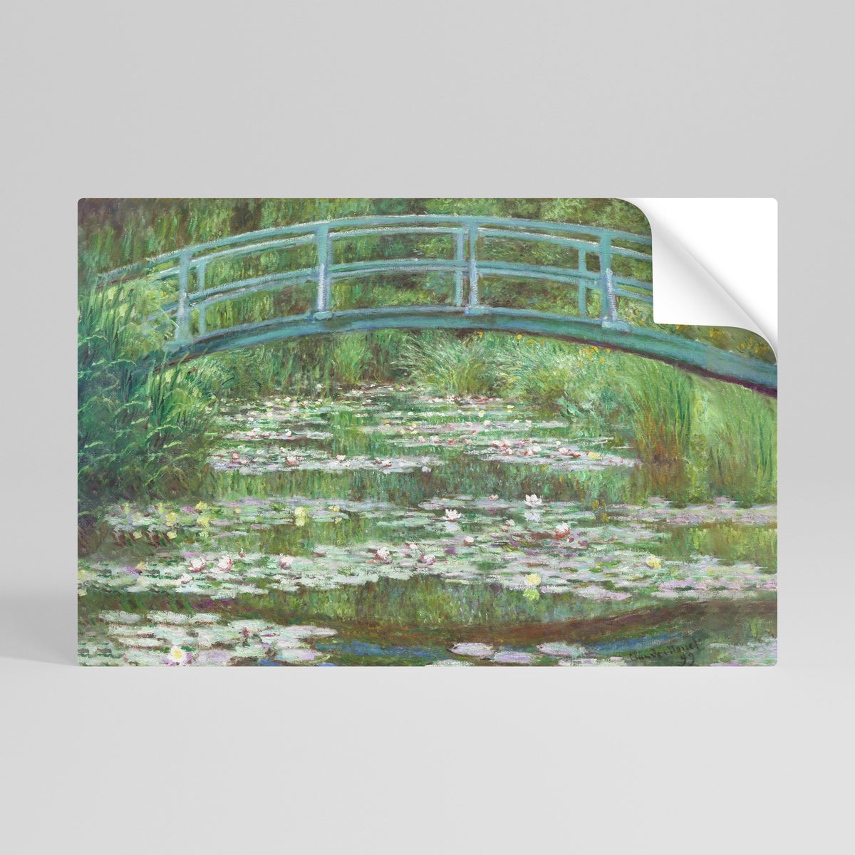 JAPANESE FOOTBRIDGE Póster adhesivo horizontal