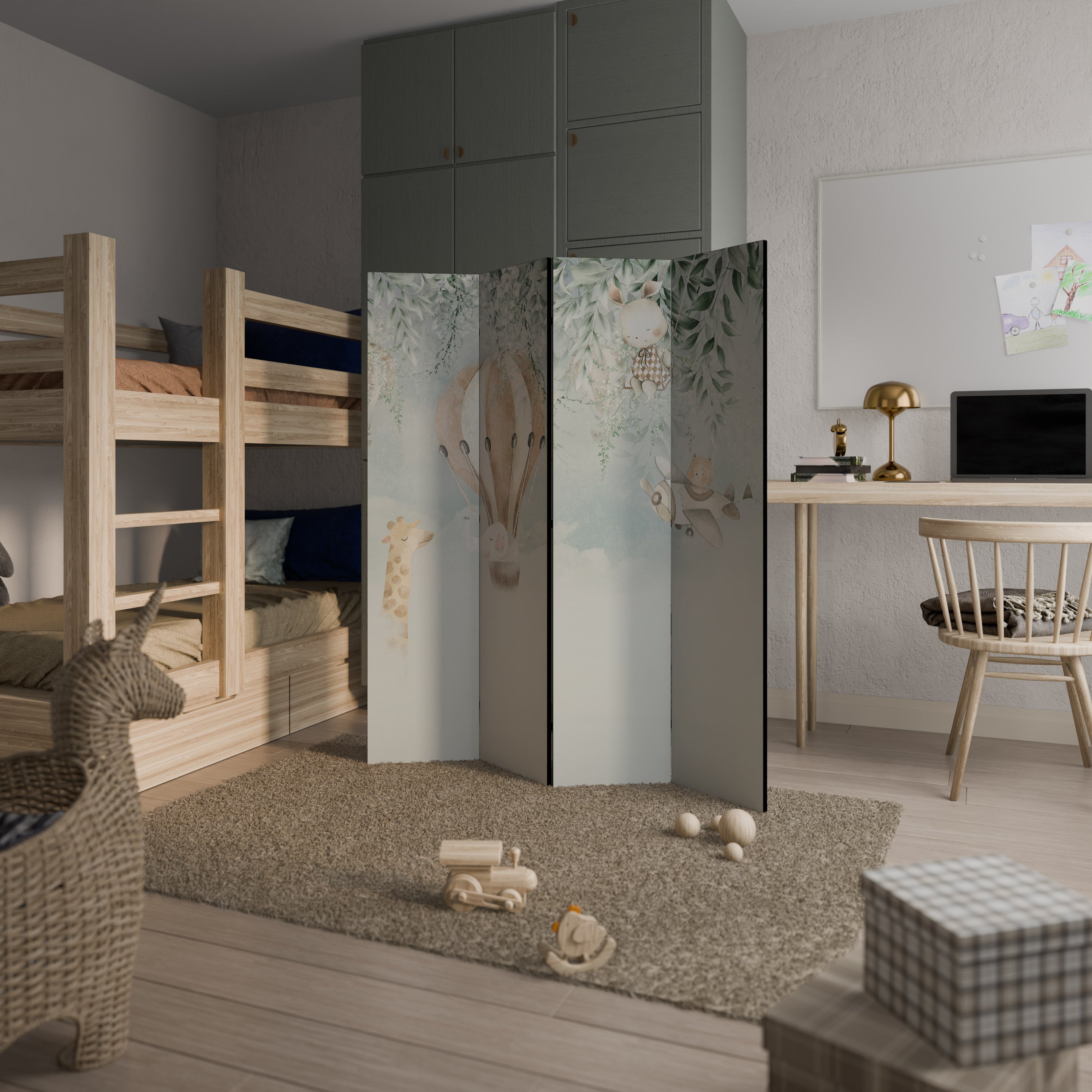 SWEET DREAMS Decorative 4-Panel Room Divider