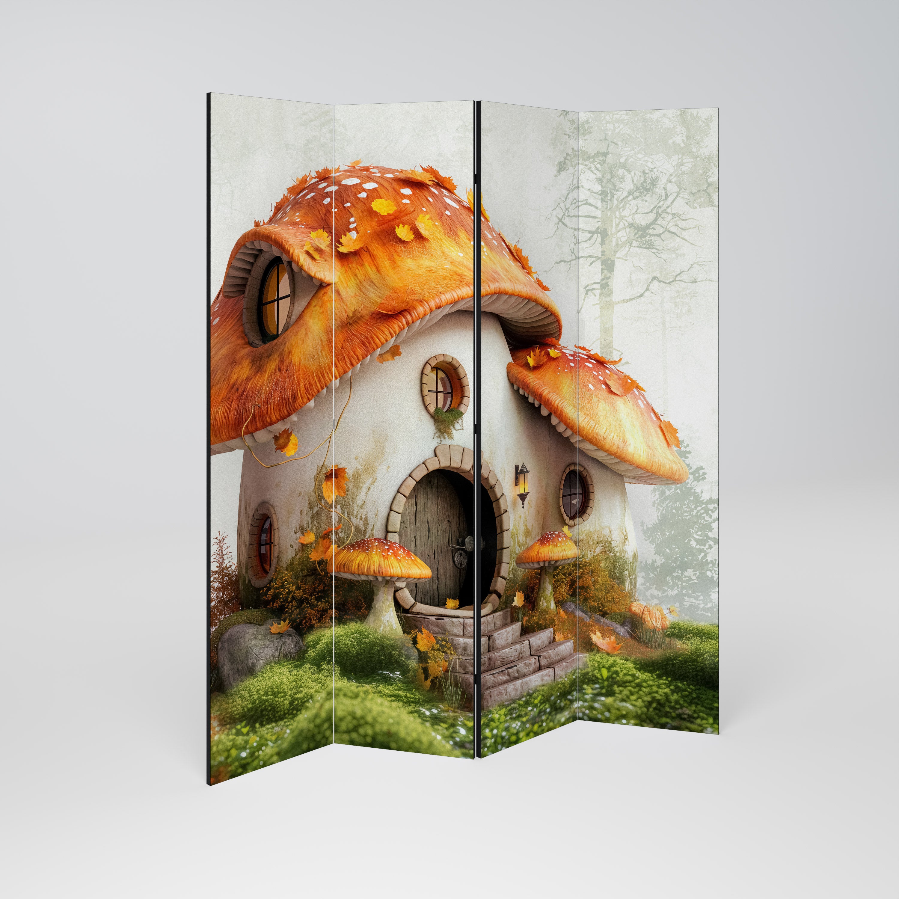 MYSTIC TOADSTOOL Decorative 4-Panel Room Divider