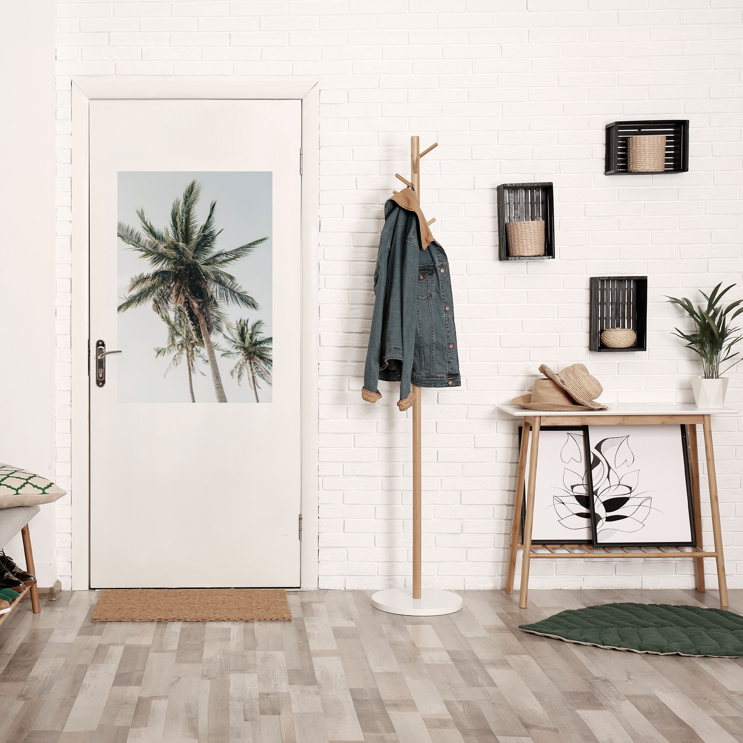 PALM PARADISE SIGHT Peel and Stick Vertical Poster