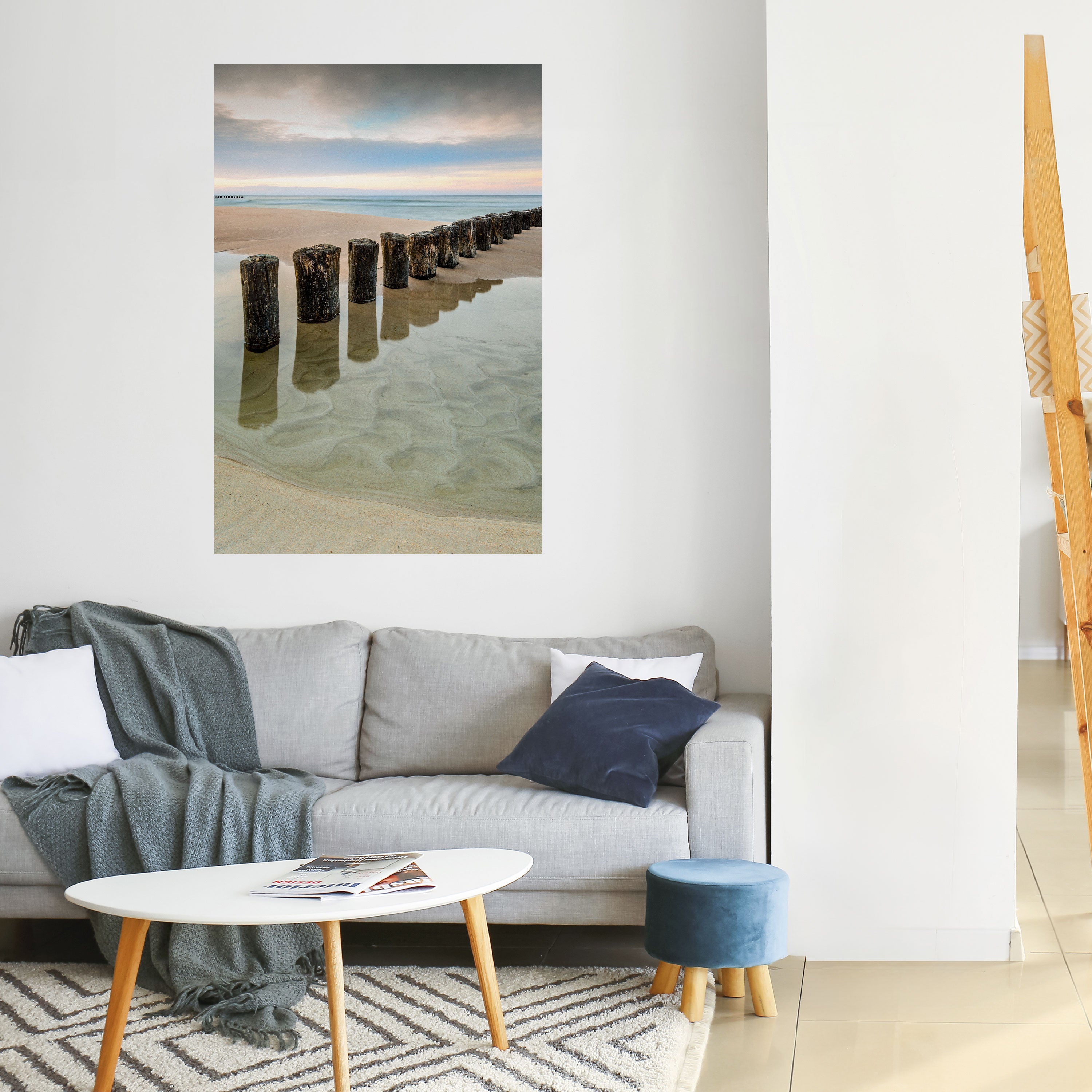 TIDAL SYMMETRY Peel and Stick Vertical Poster