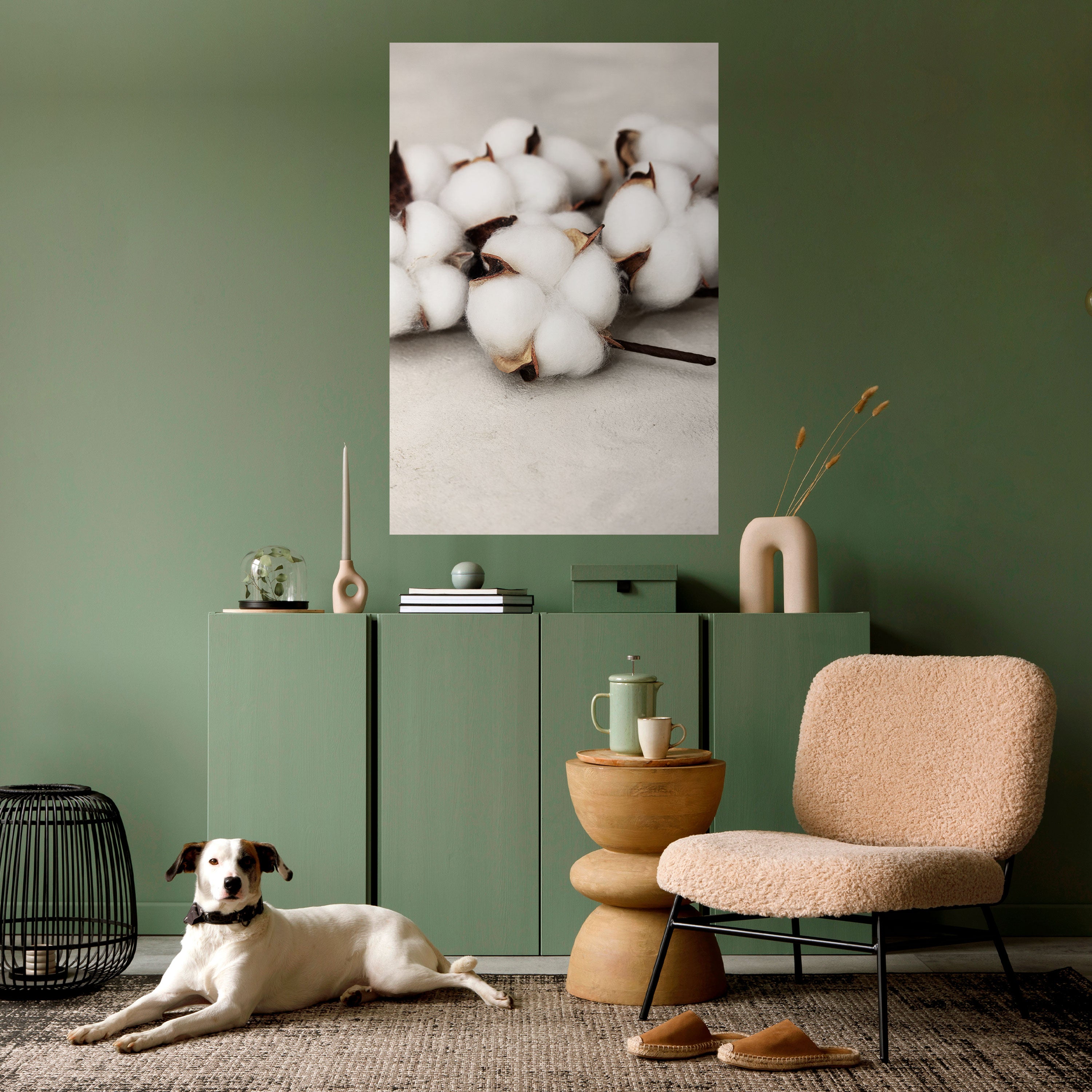 COTTON CLOUDS WHISPERS Peel and Stick Vertical Poster