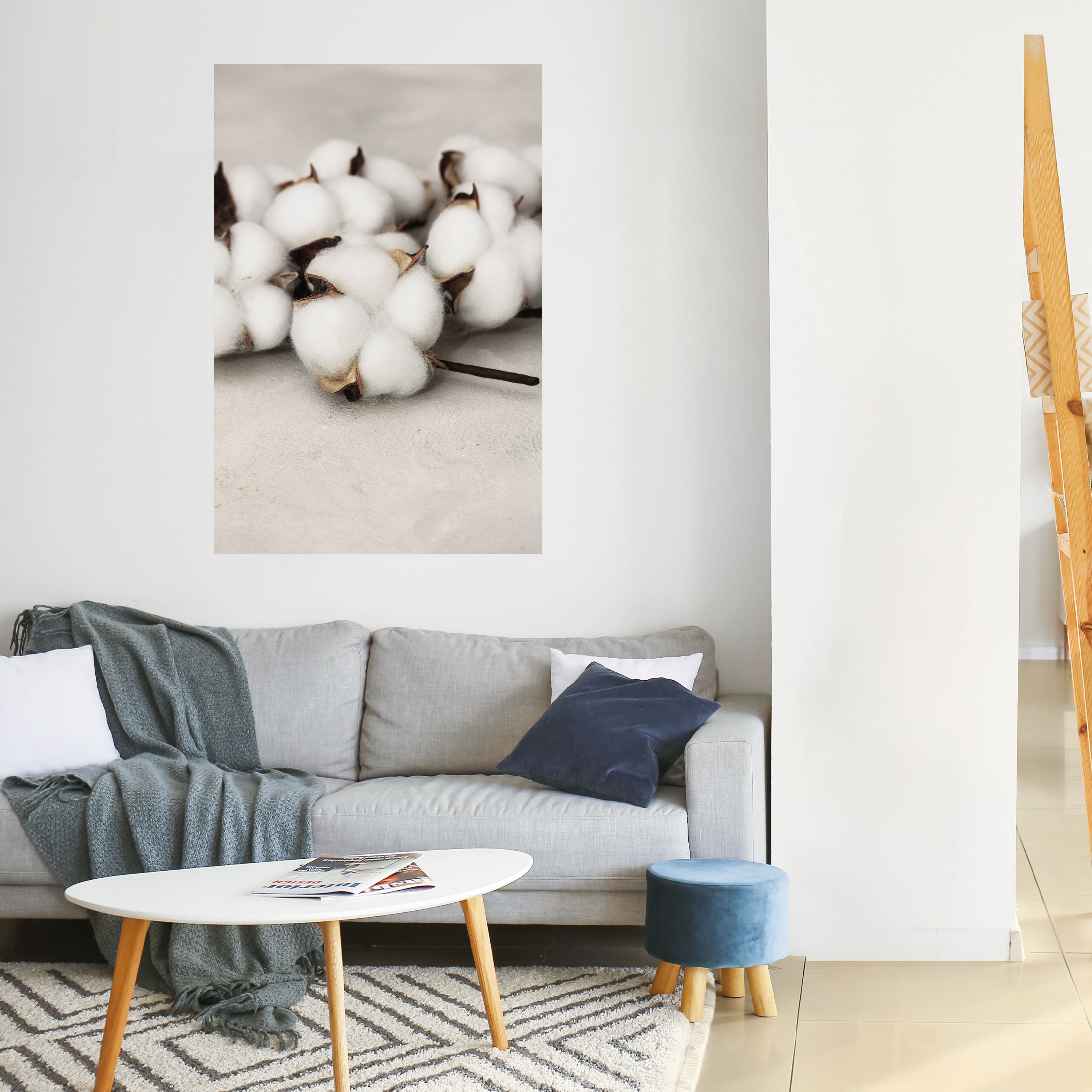 COTTON CLOUDS WHISPERS Peel and Stick Vertical Poster