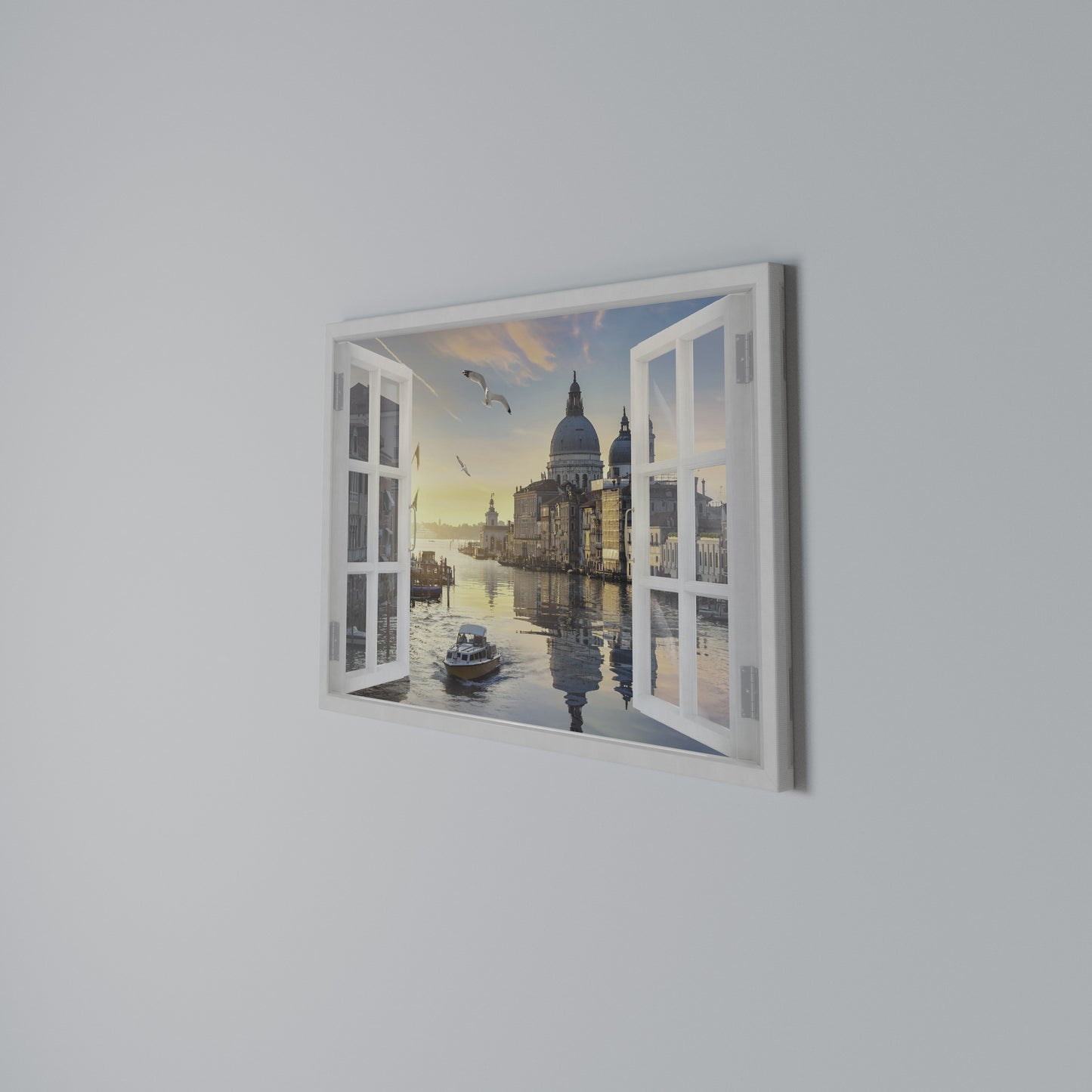 WINDOW TO VENICE Cuadro en lienzo horizontal
