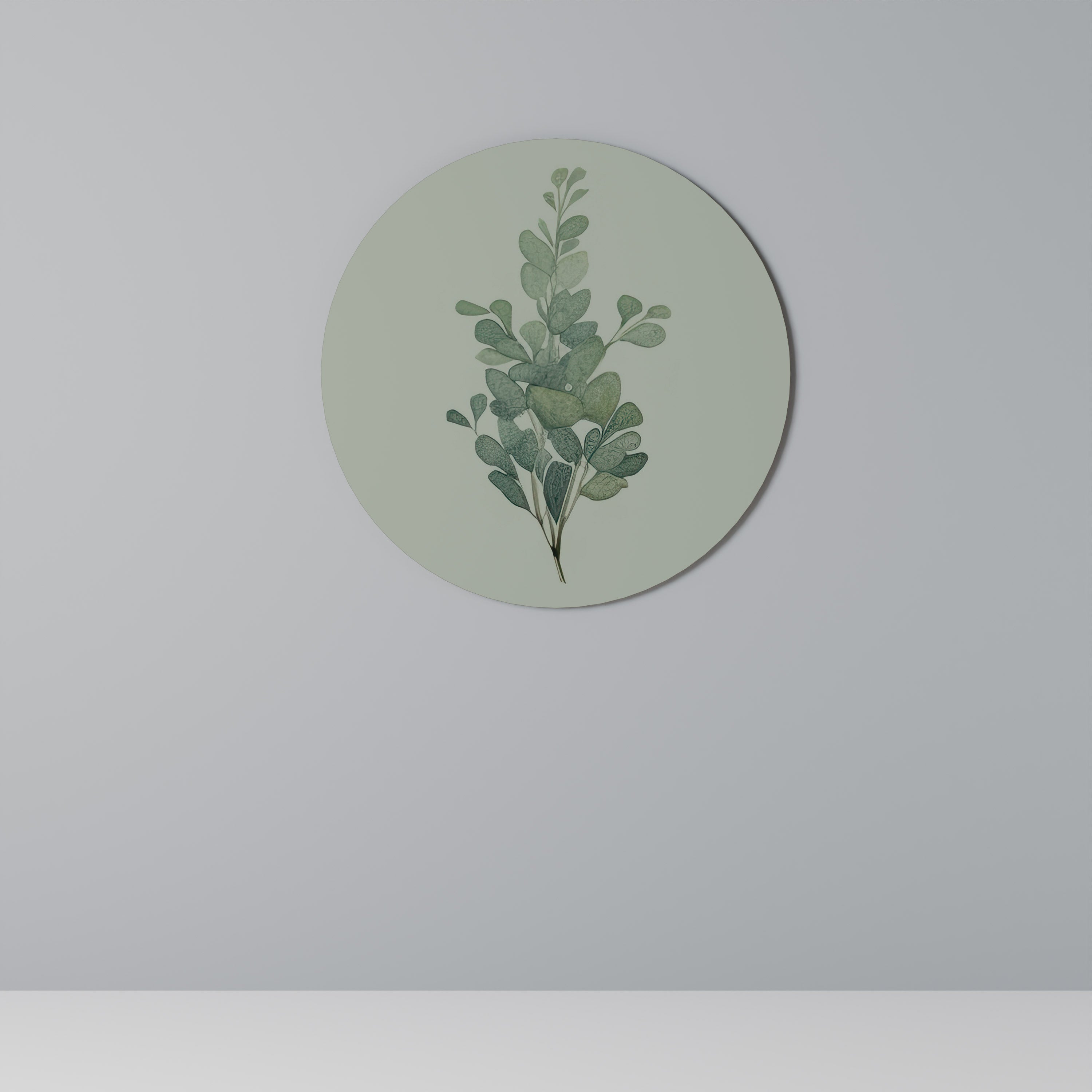 EUCALYPTUS TWIG Round Wall Art