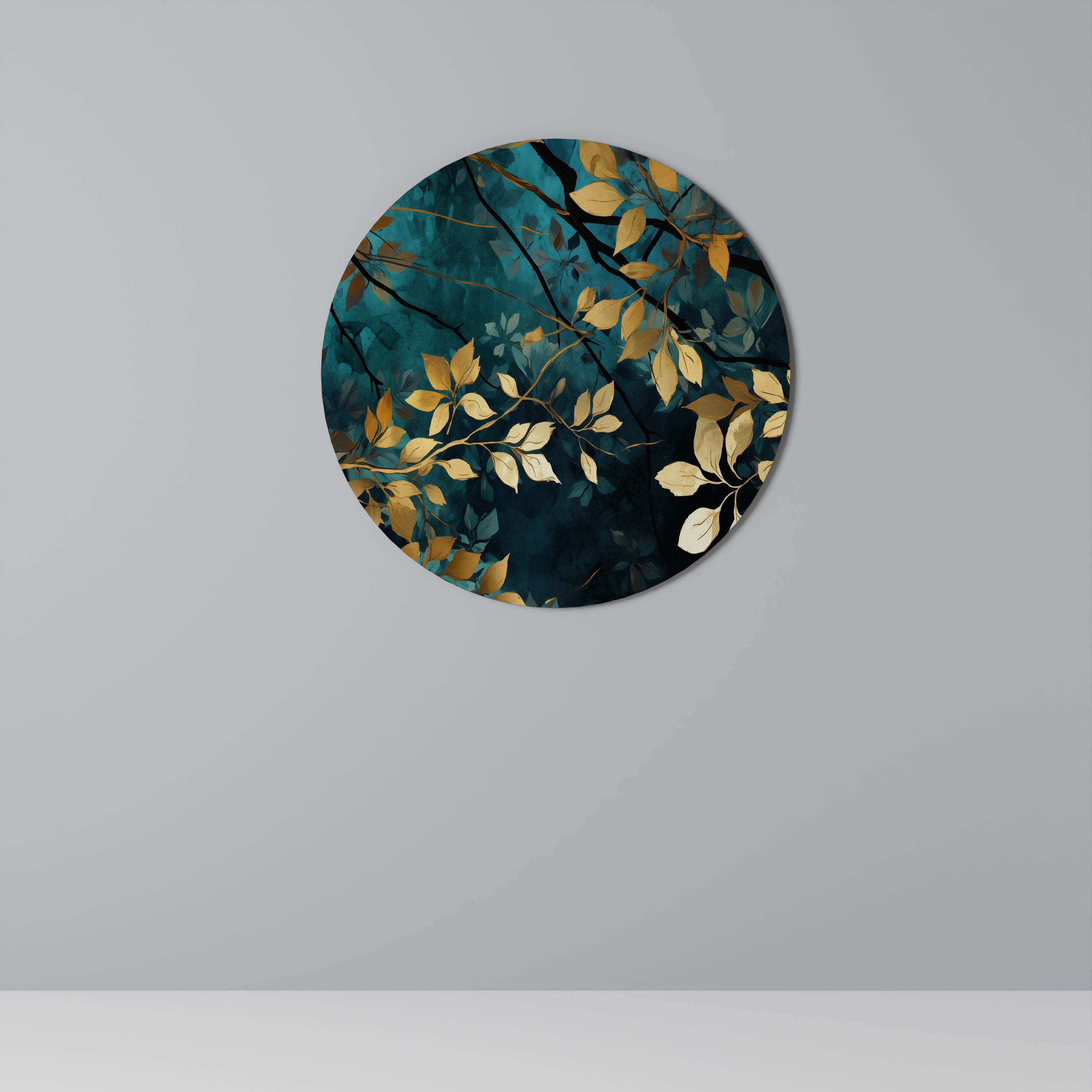 LUSH TURQUOISE Round Wall Art