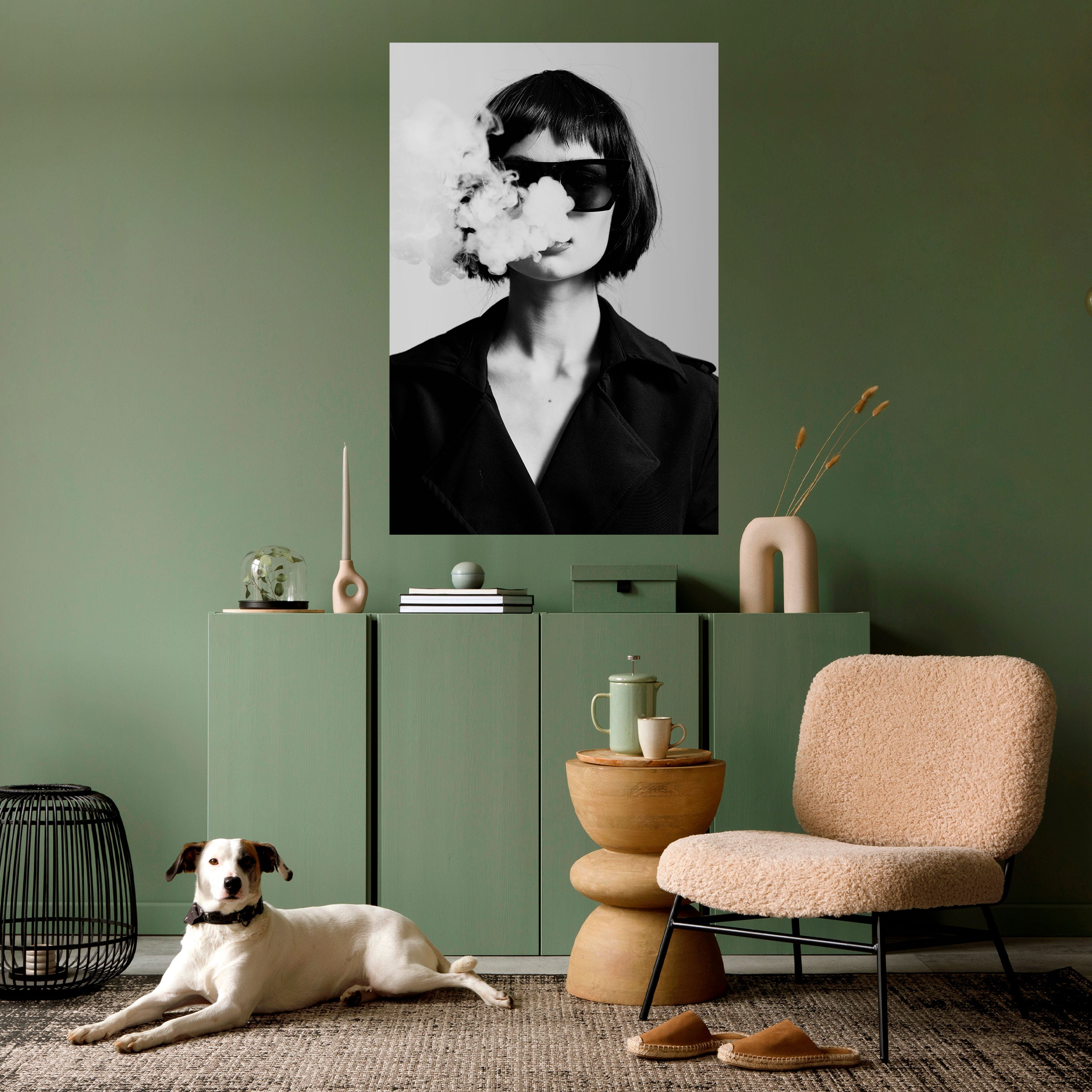 SMOKY BELLE Peel and Stick Vertical Poster