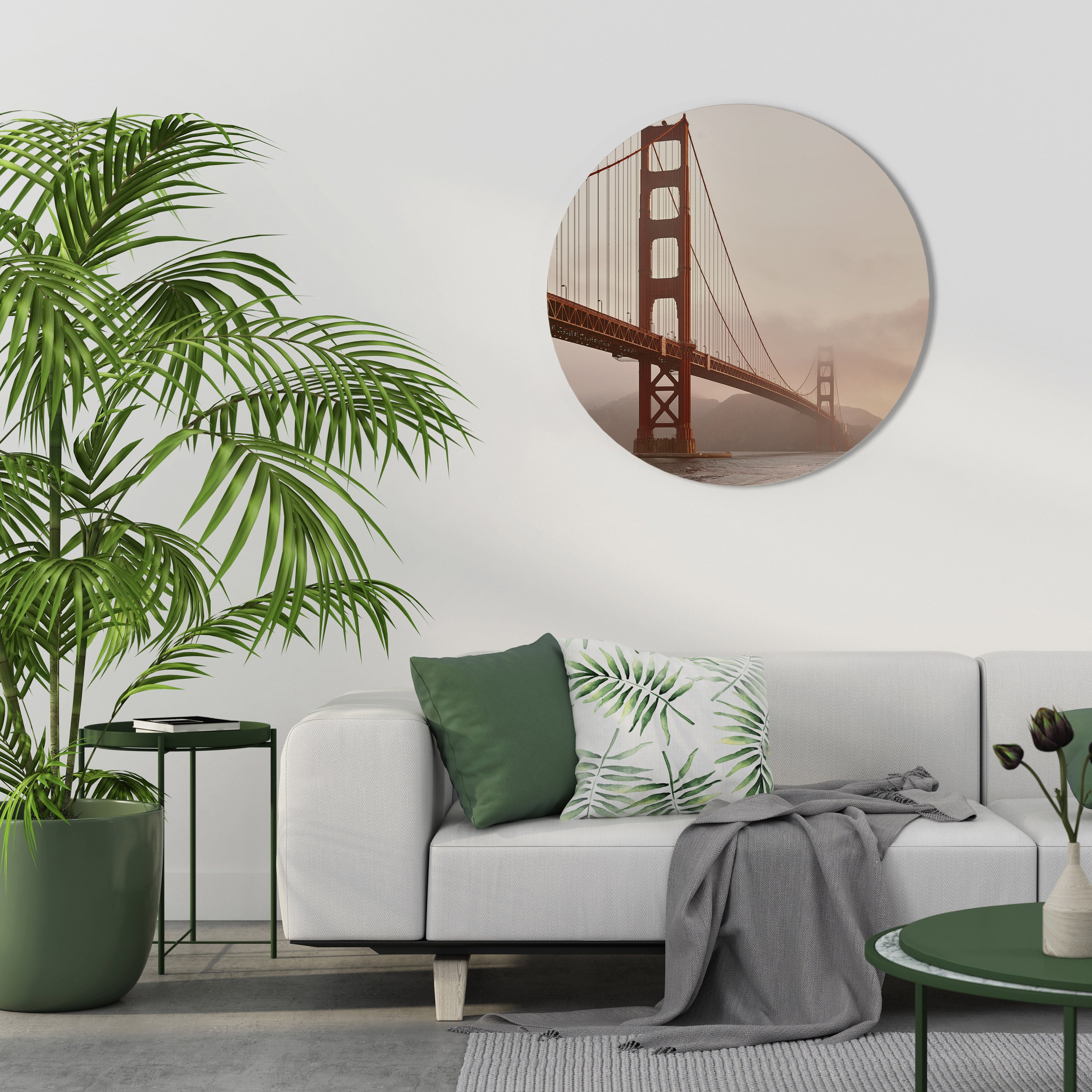BRIDGE OF DREAMS Round Wall Art