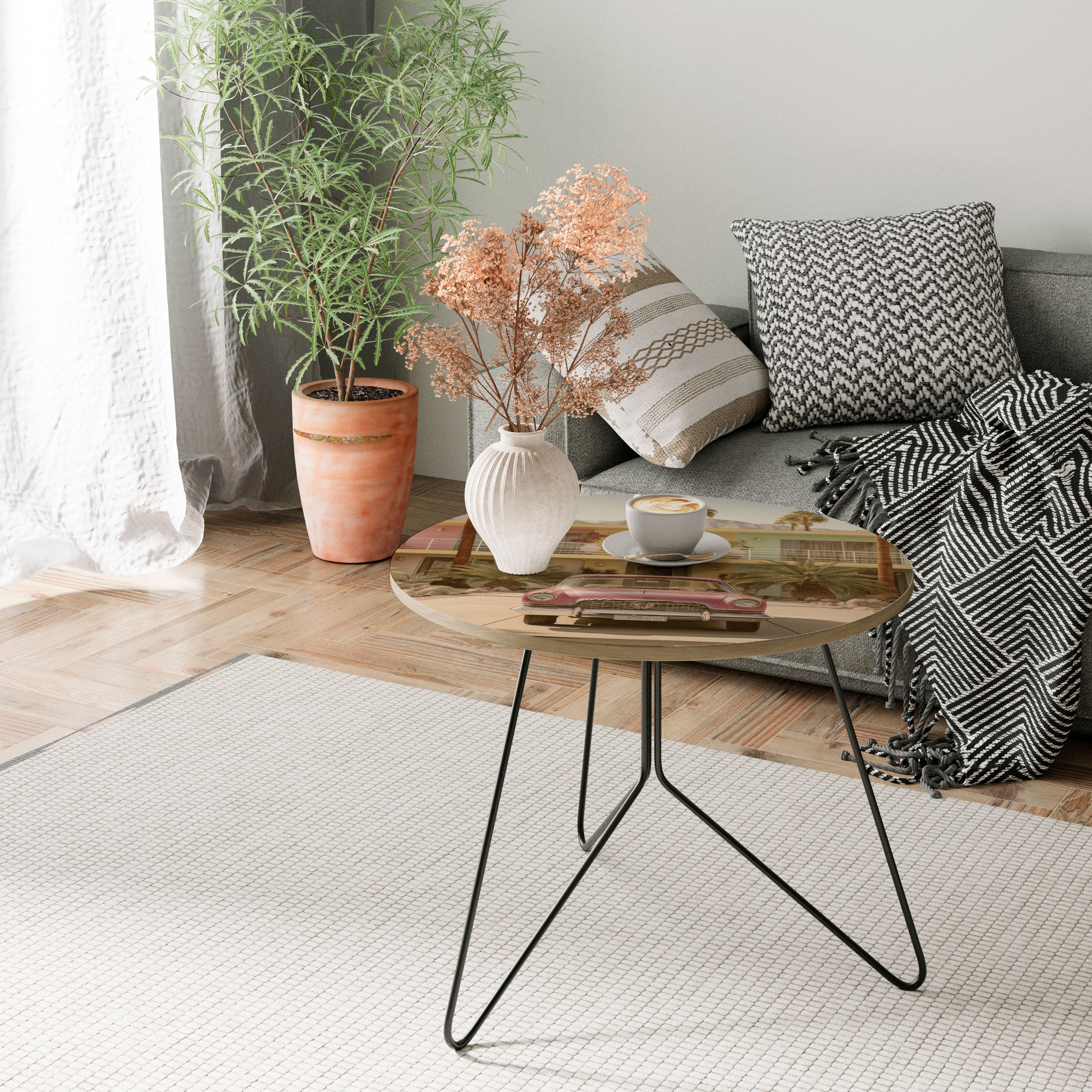 Mesa de centro estilo californiano 69