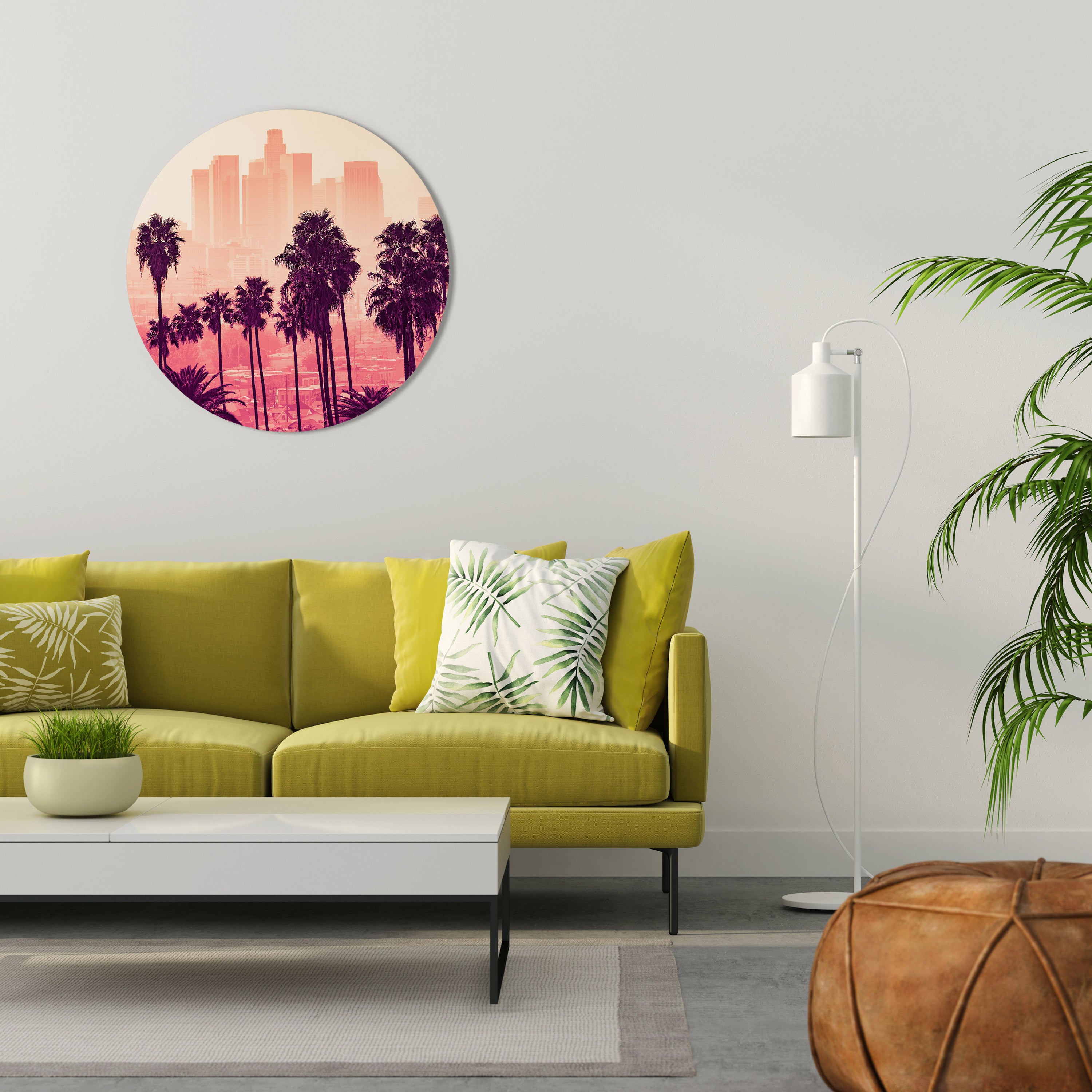 PALM SHADE DREAMSCAPE Round Wall Art