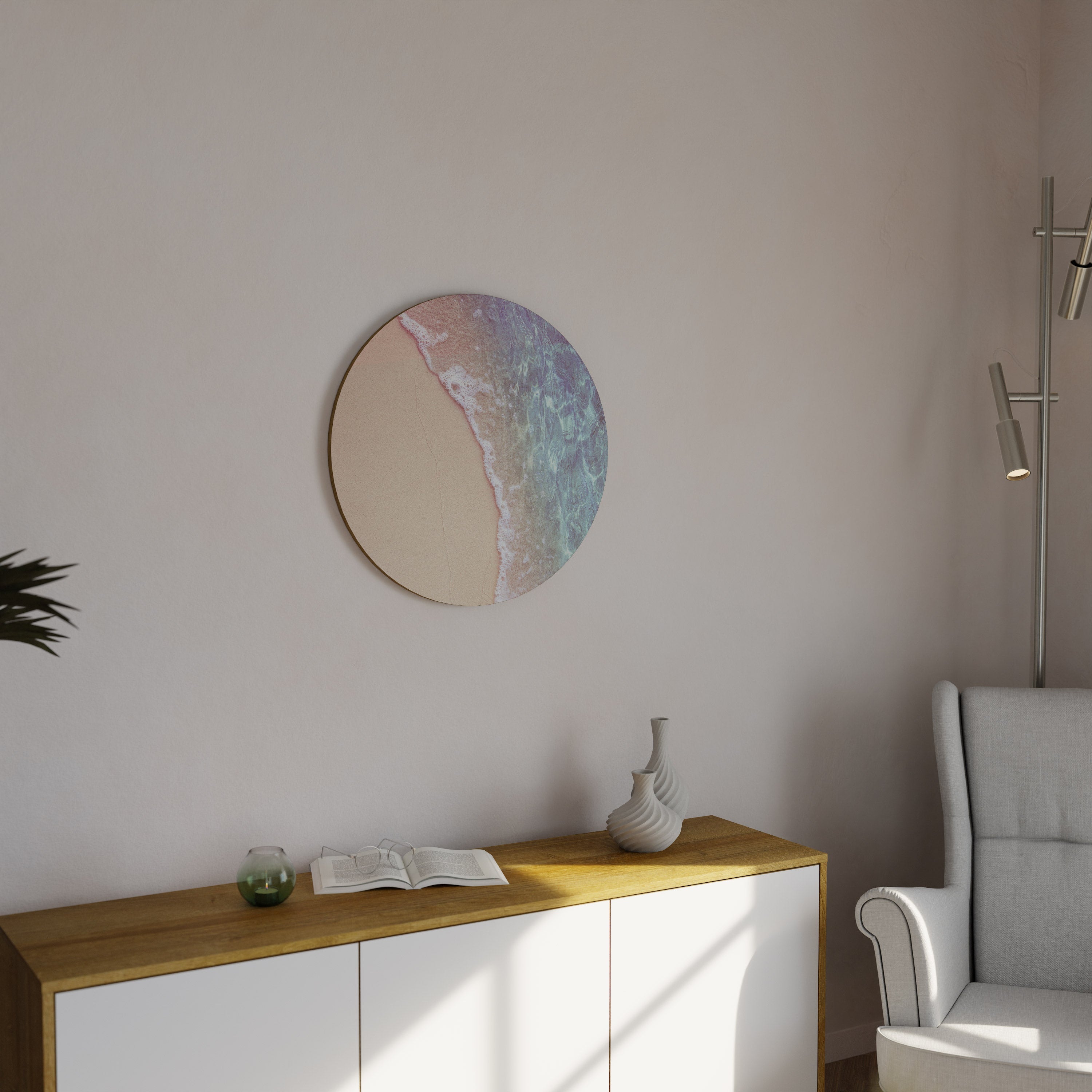 DREAMY SANDSCAPE HUES Round Wall Art