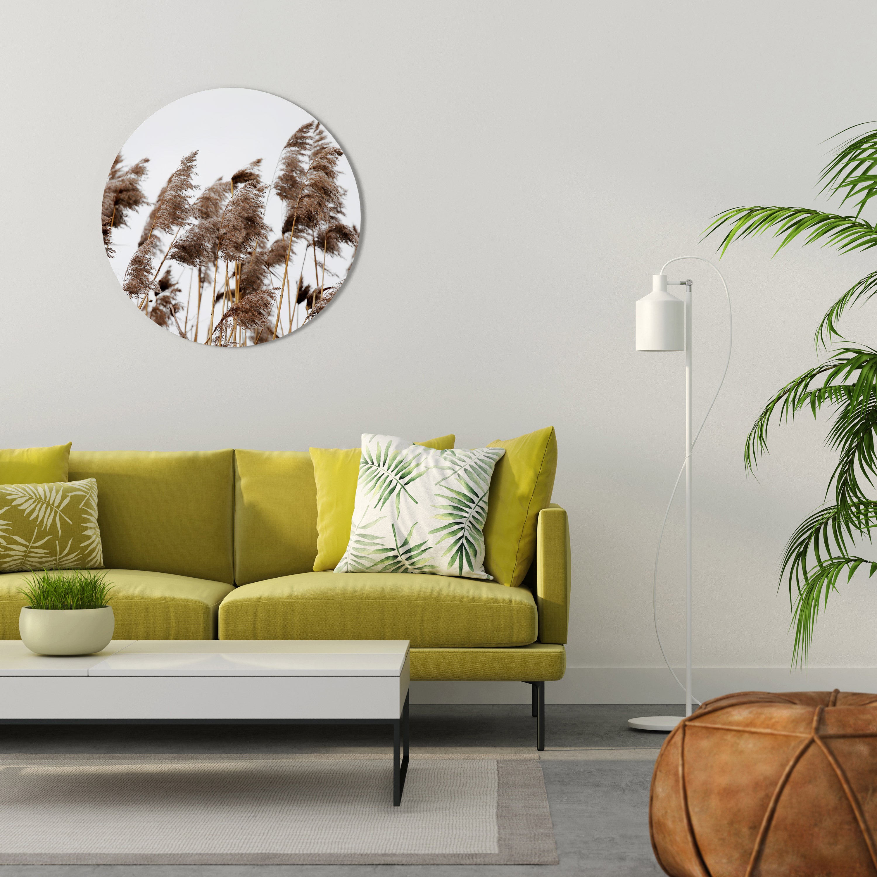 DANCE OF REEDS Round Wall Art