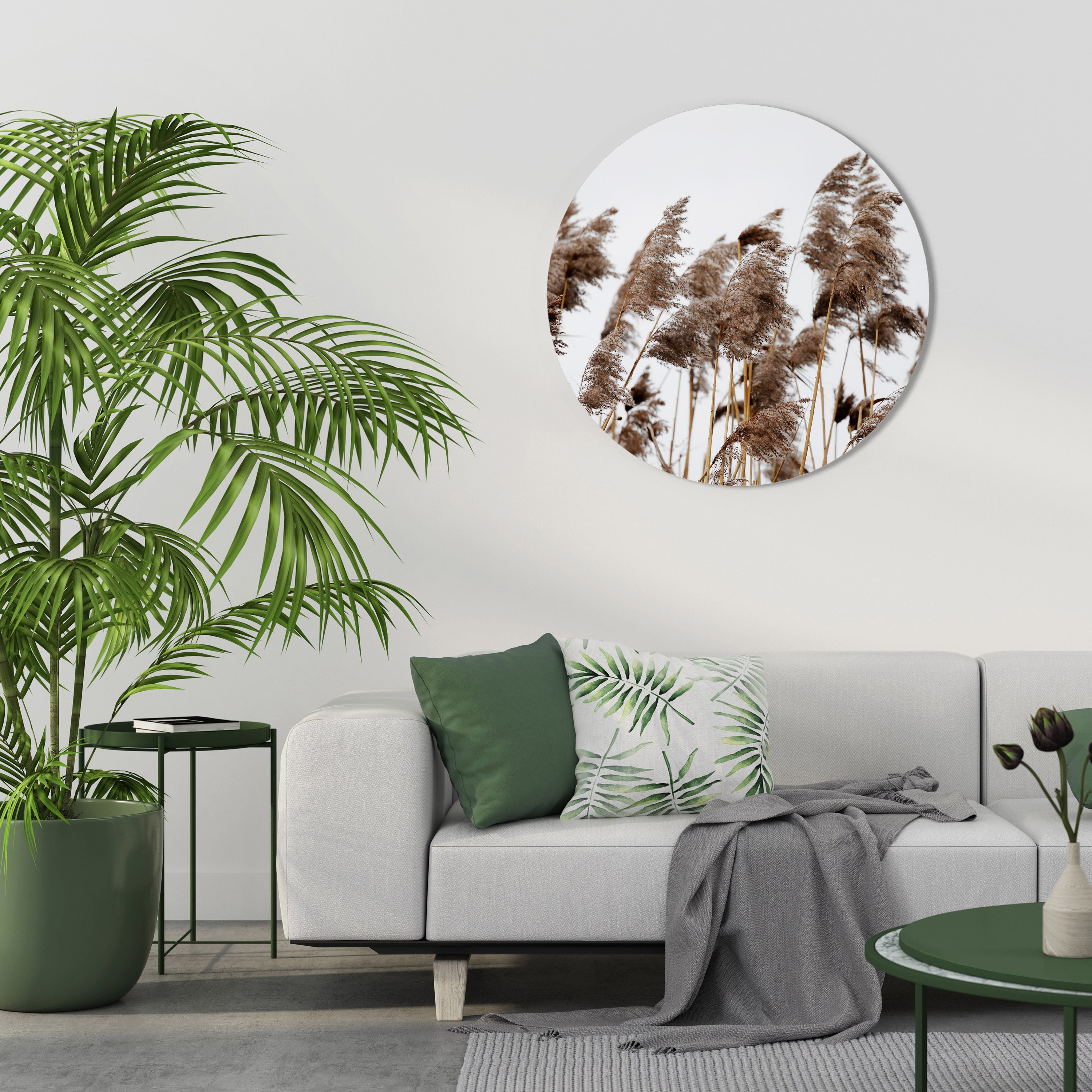 DANCE OF REEDS Round Wall Art