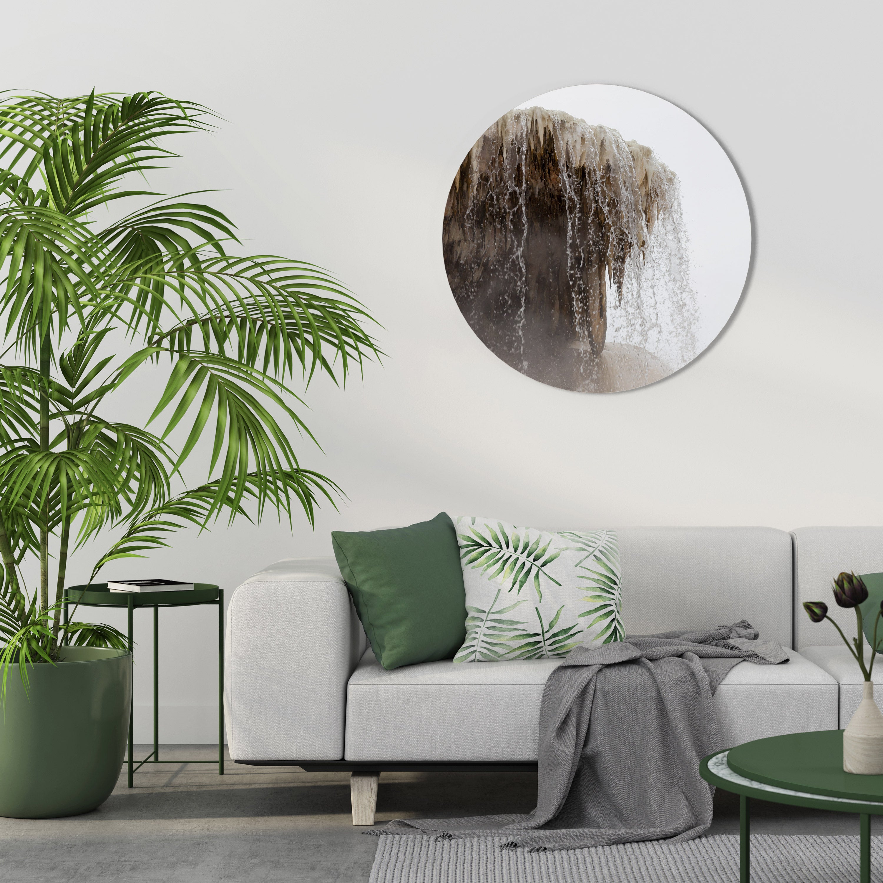 MAMMOTH HOT SPRINGS Round Wall Art