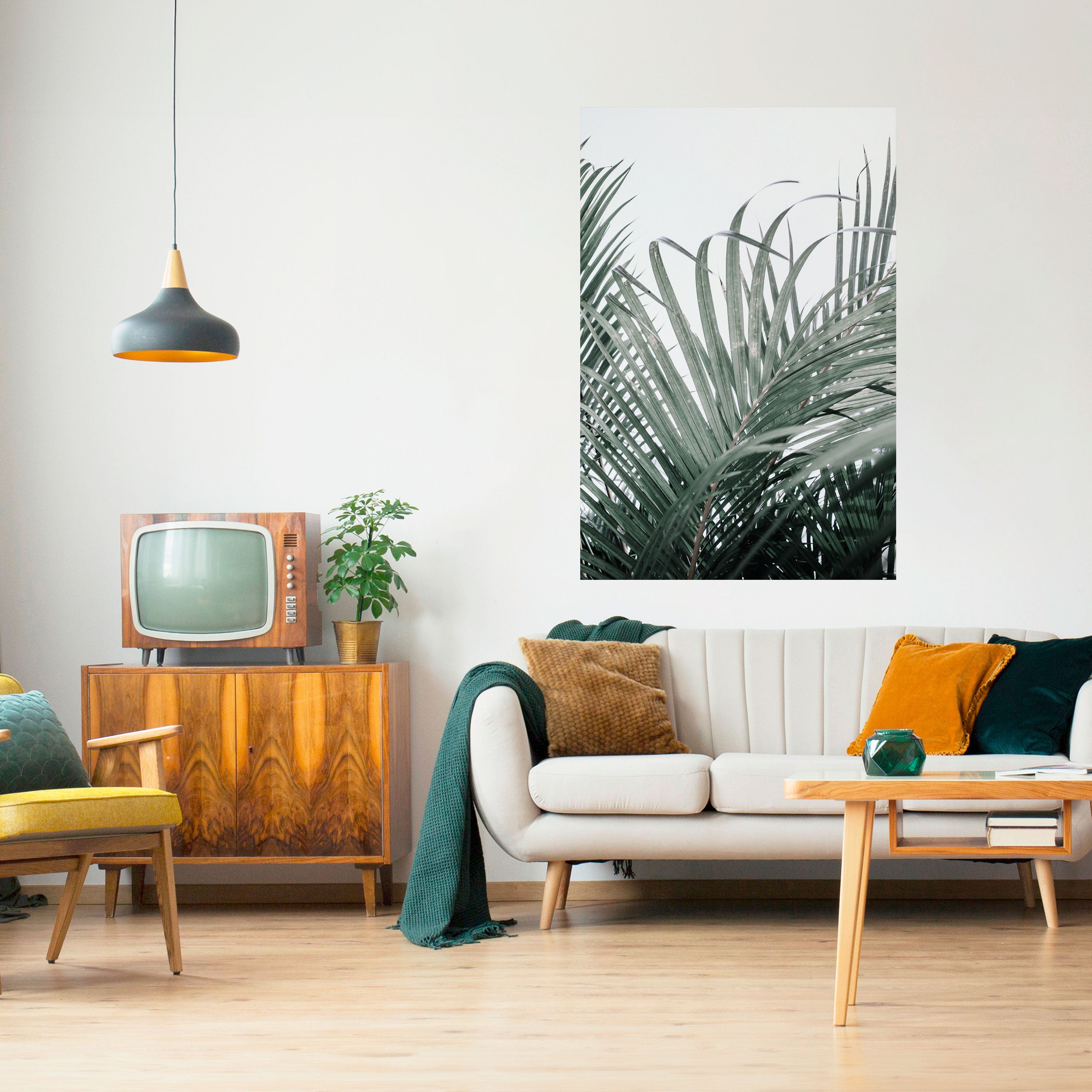 PALM WHISPERS Peel and Stick Vertical Poster